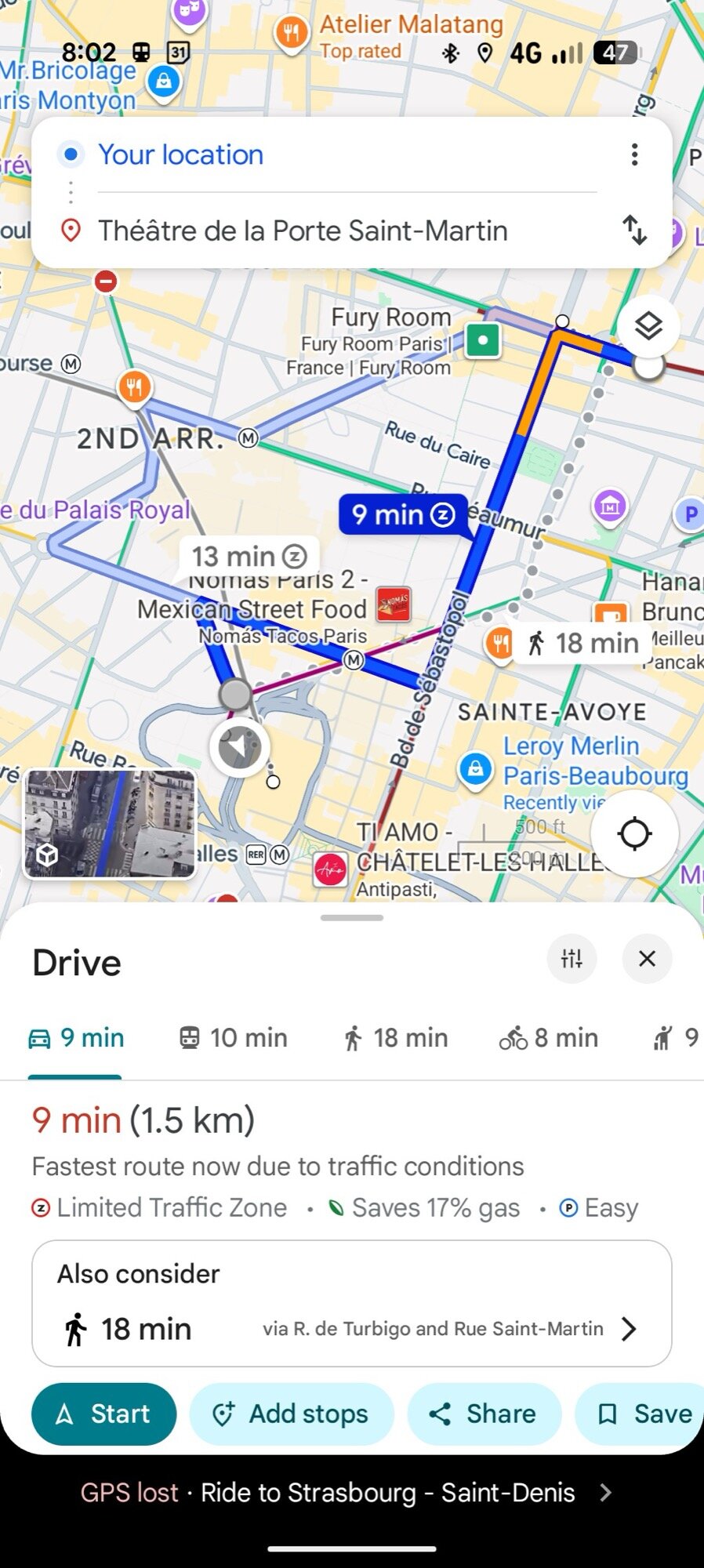 Google Maps Screenshot Transporte Público Instruções Novas 4 4