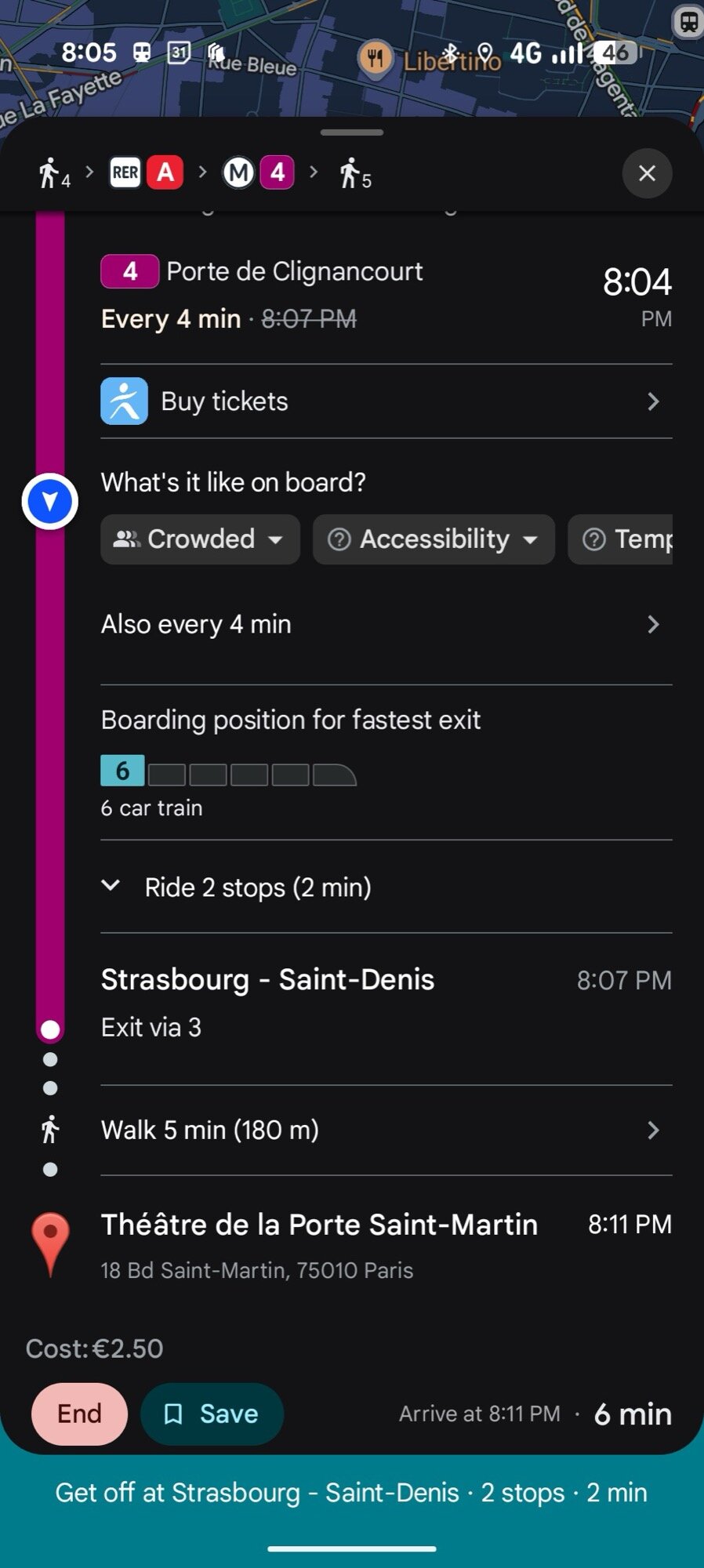 Google Maps ScreenShot Transporte Público Instruções Novas 1