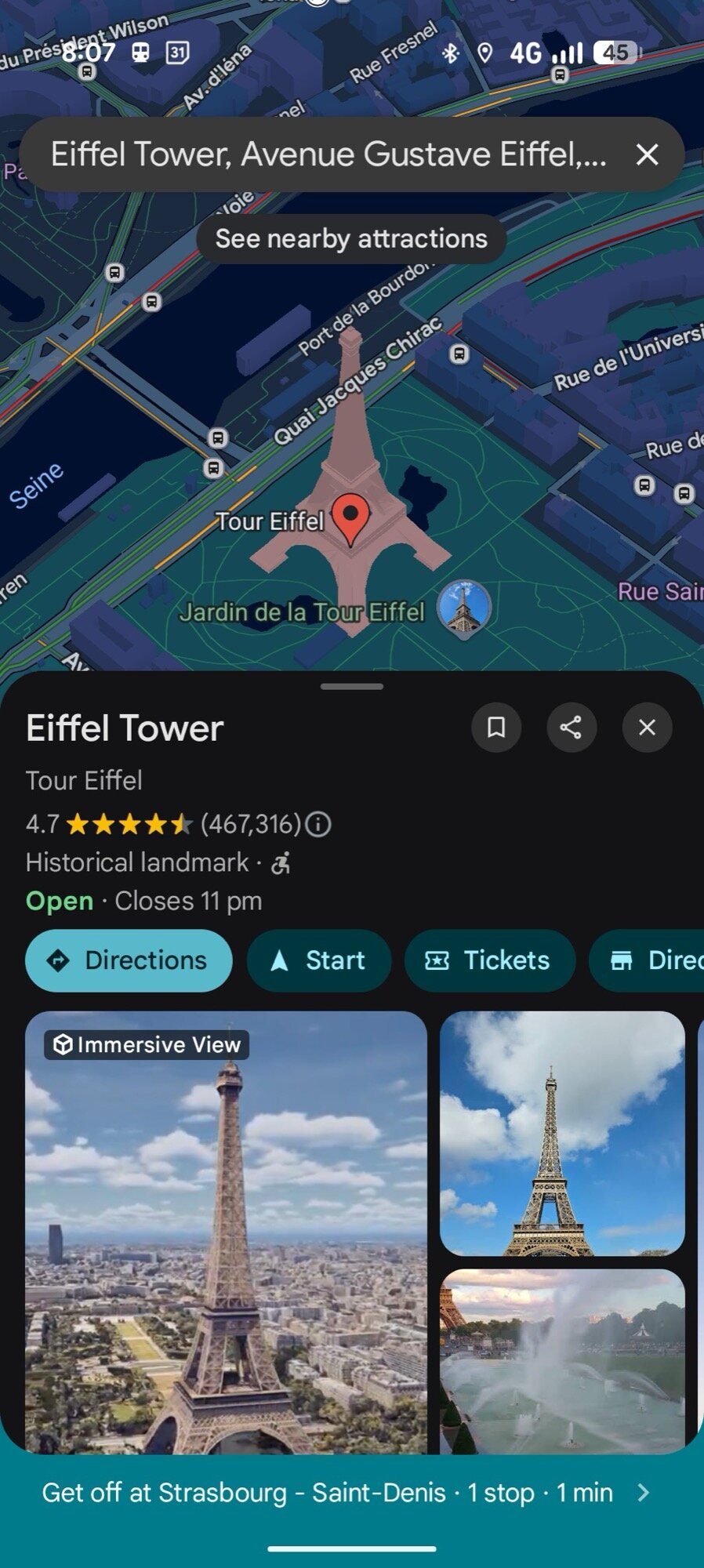 Google Maps ScreenShot Transporte Público Instruções Novas 6