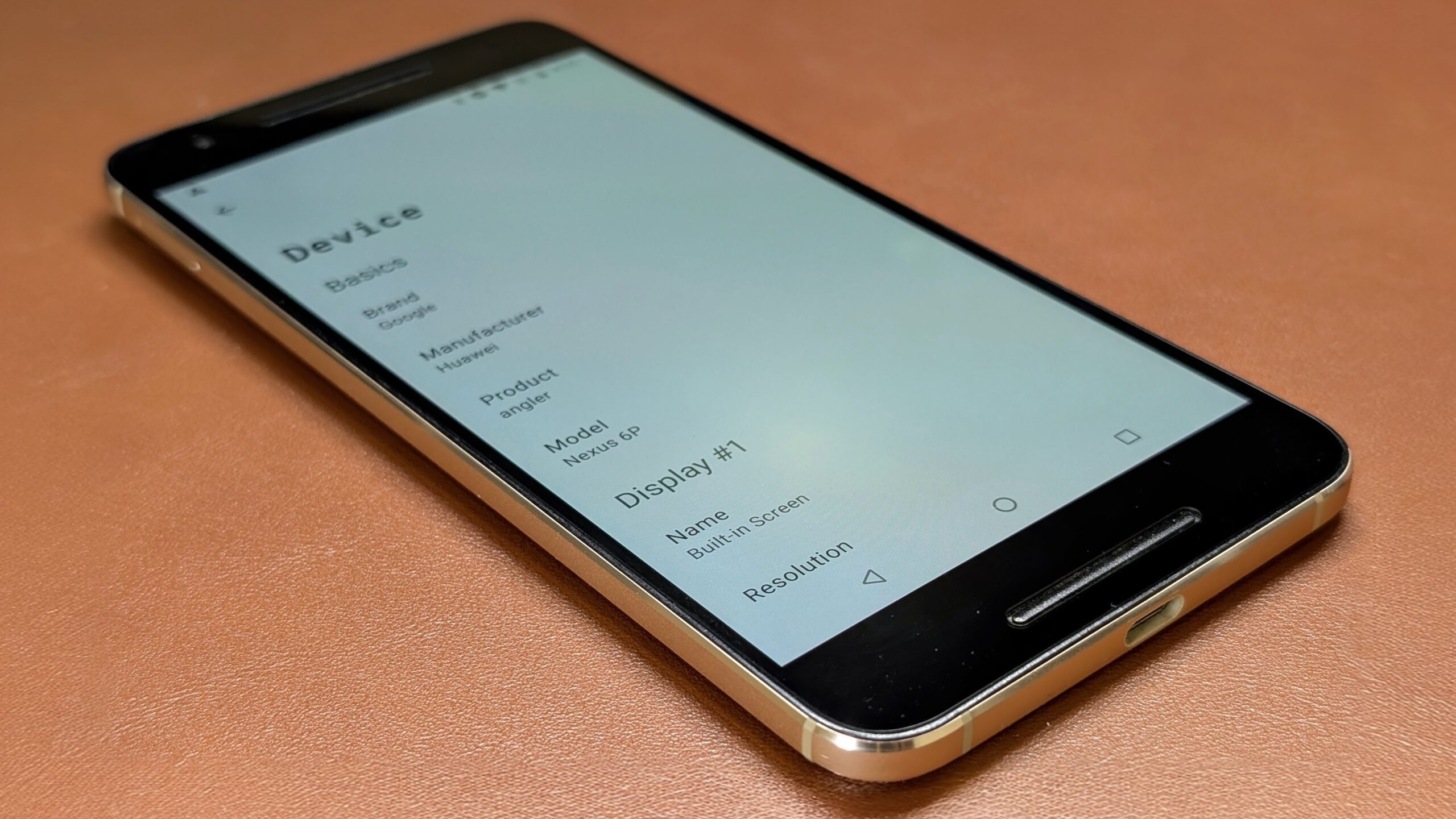 Tela de fechamento de ouro nexus 6p