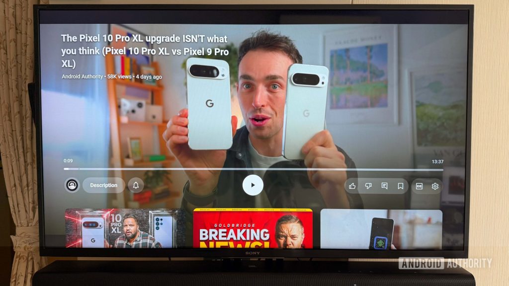 A TV do YouTube acabou de ter uma nova aparência em dispositivos de TV Android