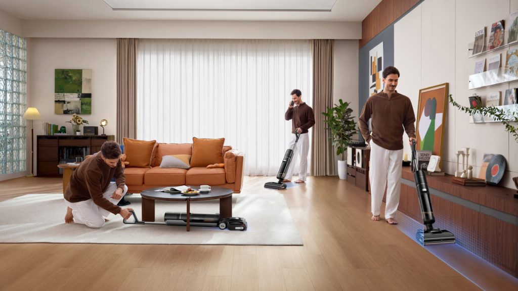 A troca entre piso duro e limpeza de carpetes nunca foi tão fácil com o sonho H15 Pro Carpetflex