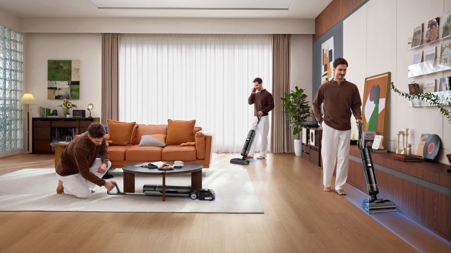 A troca entre piso duro e limpeza de carpetes nunca foi tão fácil com o sonho H15 Pro Carpetflex