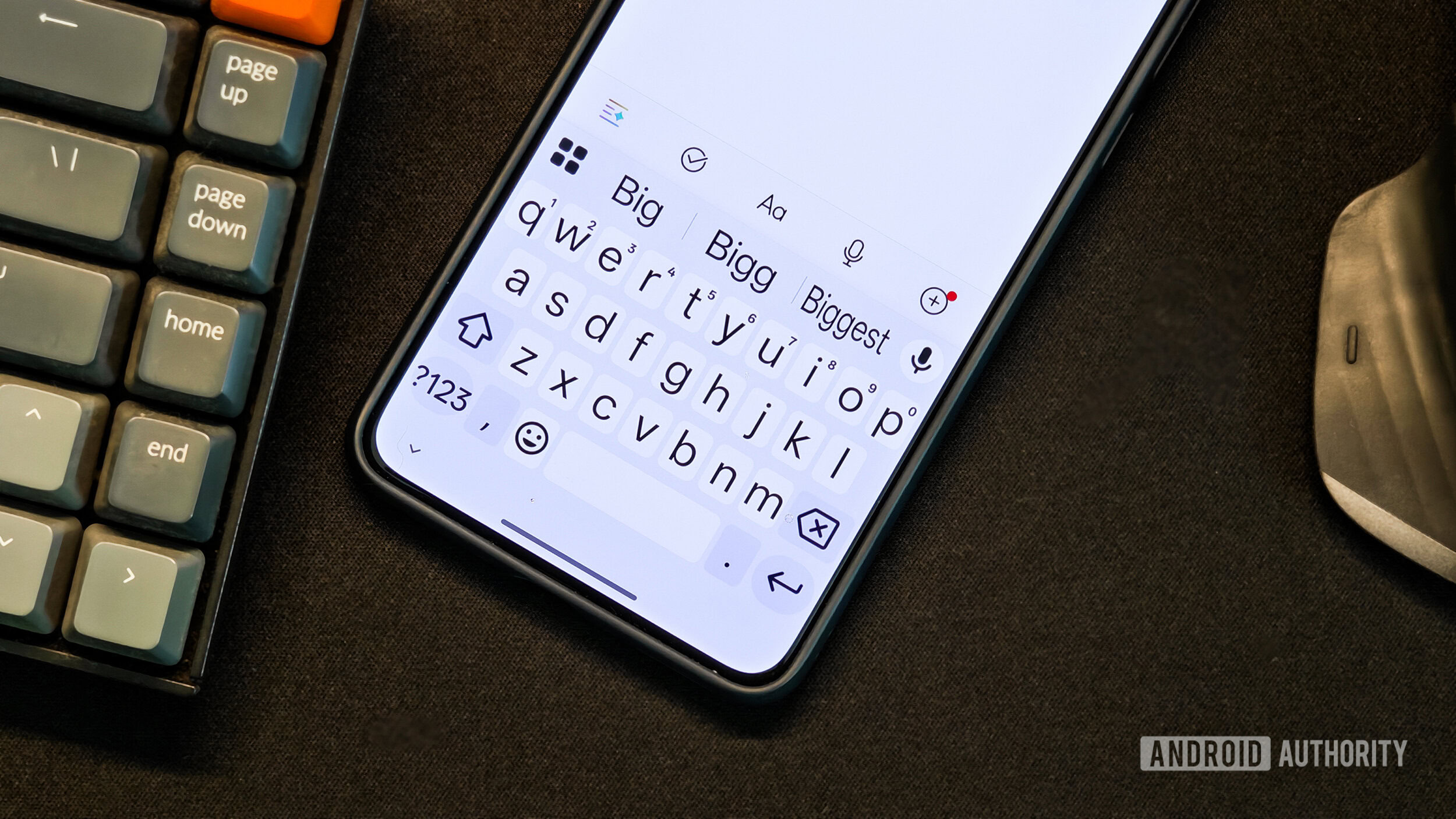 Tamanho da fonte grande Gboard