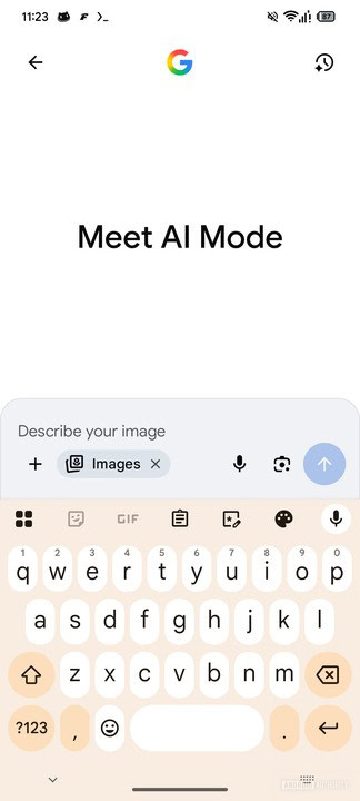 Geração de imagem do modo AI do Google