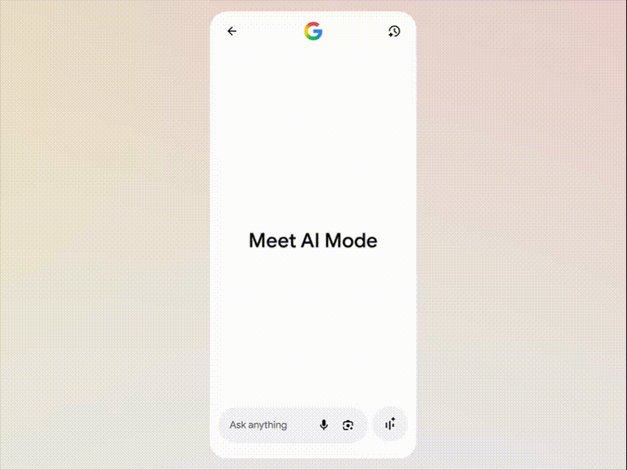 Recurso de compras do Google AI Mode