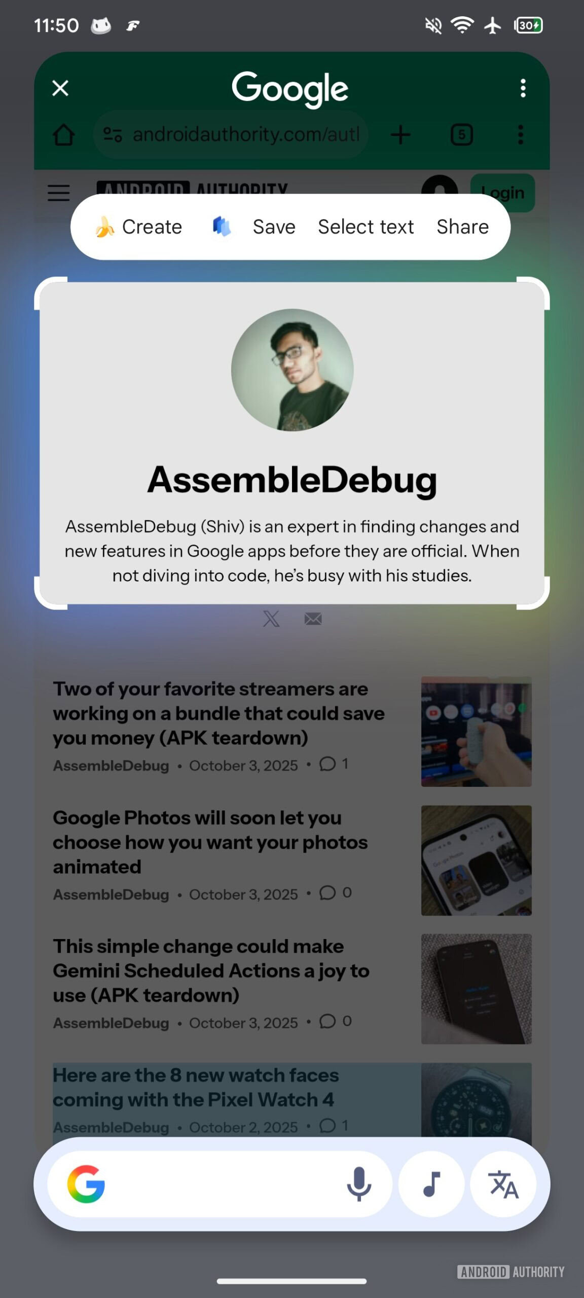 Google Circle Search Nano