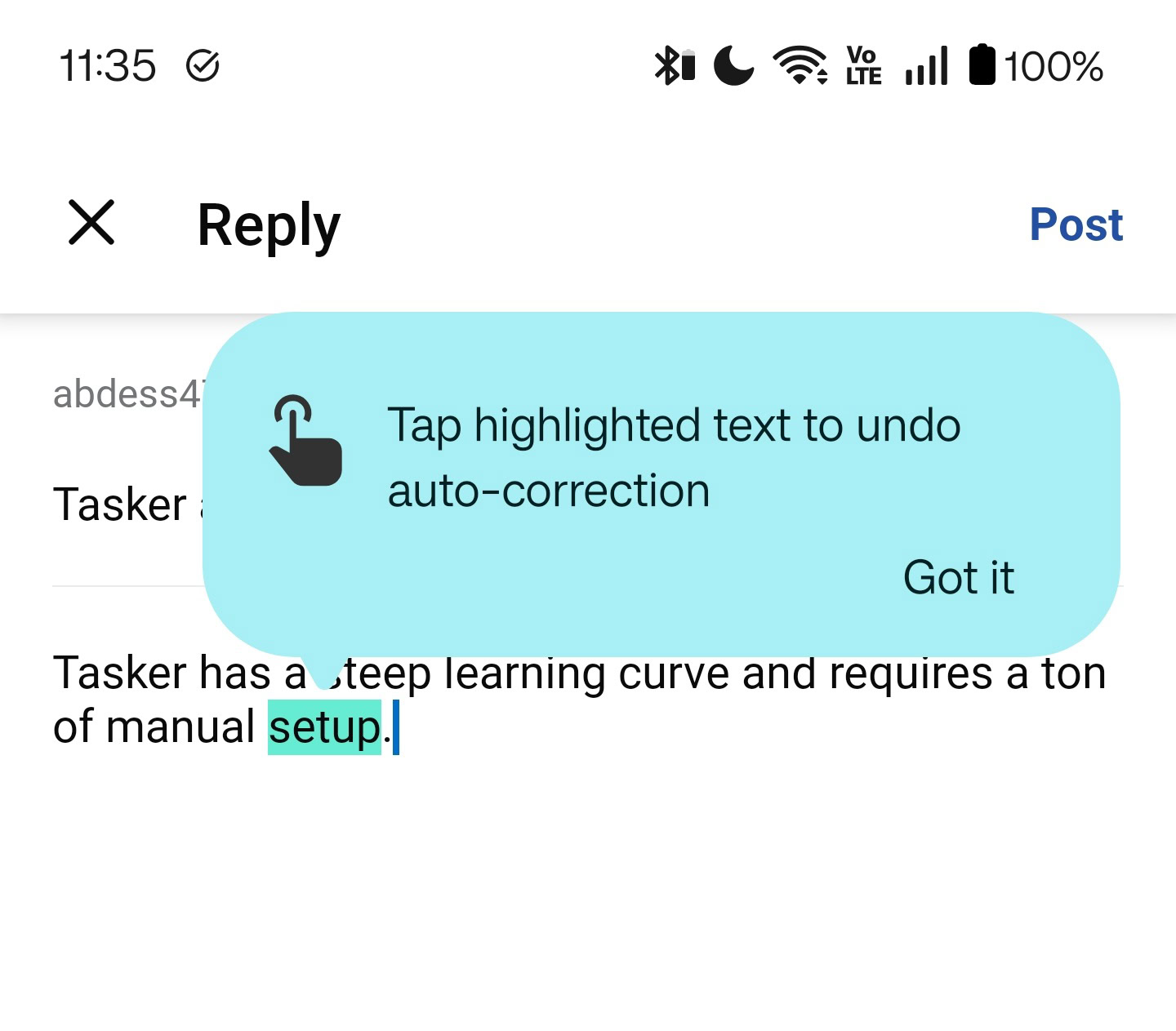 GBOLE TAP Word para desfazer a dica de ferramenta GBOLE TAP Word para desfazer a dica de ferramenta