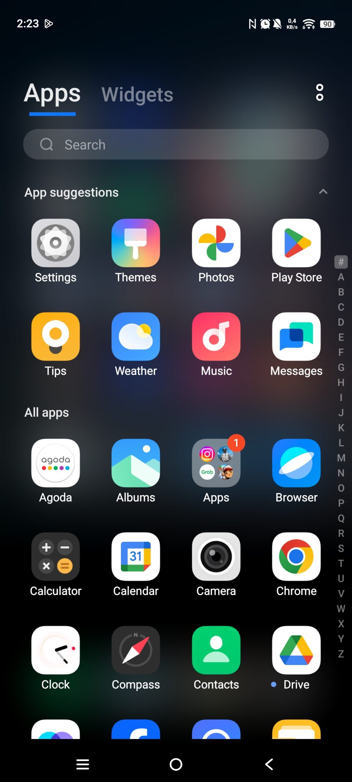 Gaveta de aplicativos vivo OriginOS 6