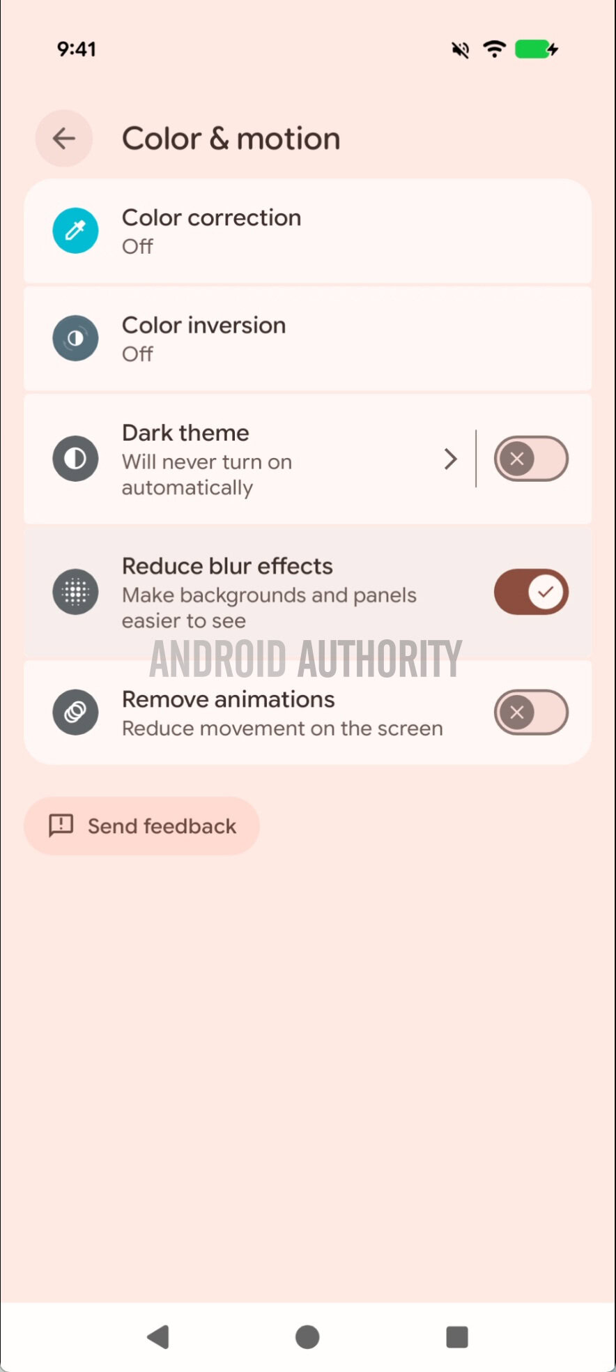 Reduzir efeitos de desfoque alternados no Android 16 QPR2 Beta 2