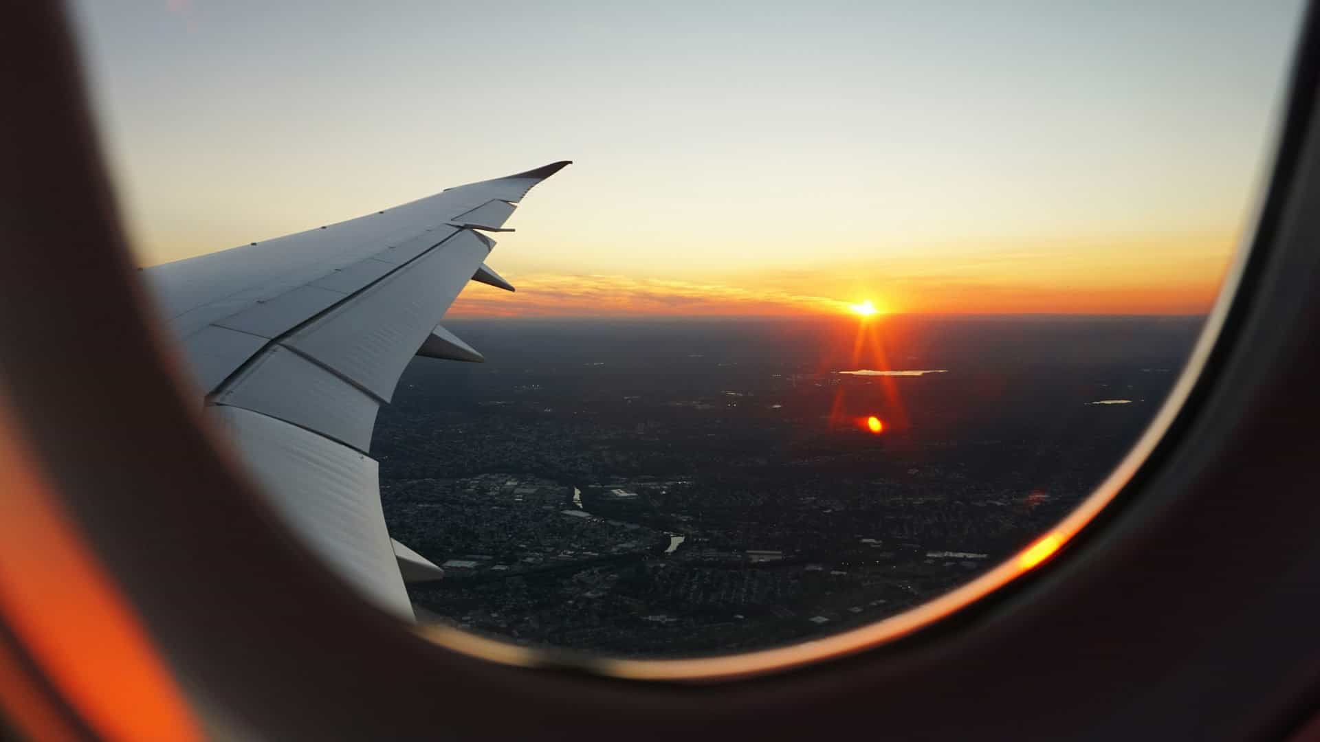 Vista de um avião