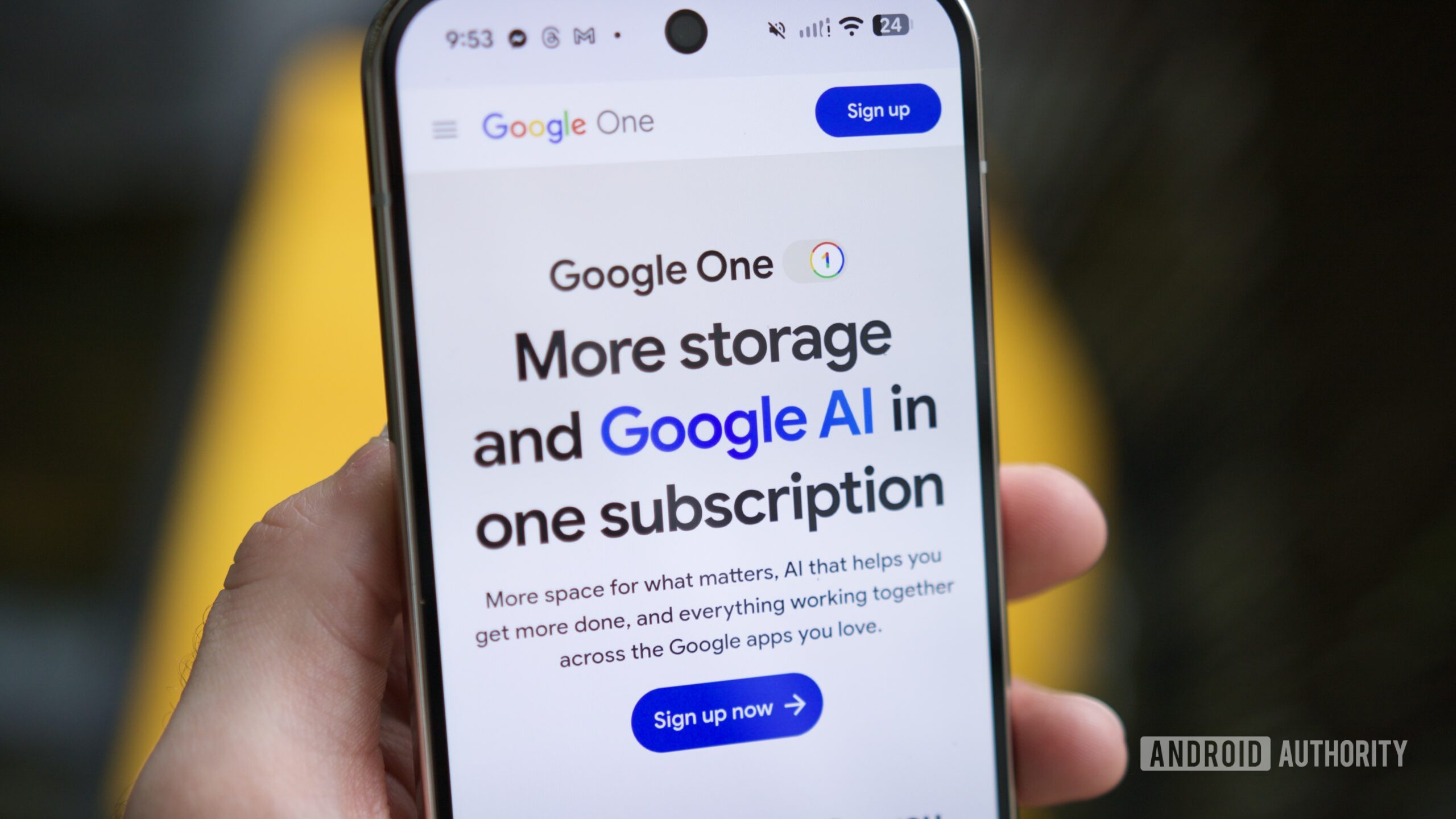 Google um site em execução em um telefone pixel.