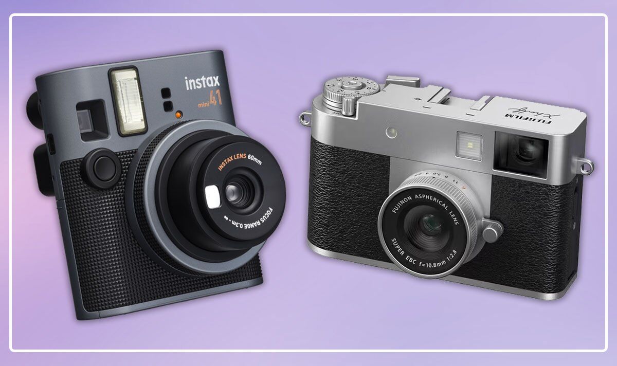 Fujifilm Instax Mini 41 e Fujifilm X metade