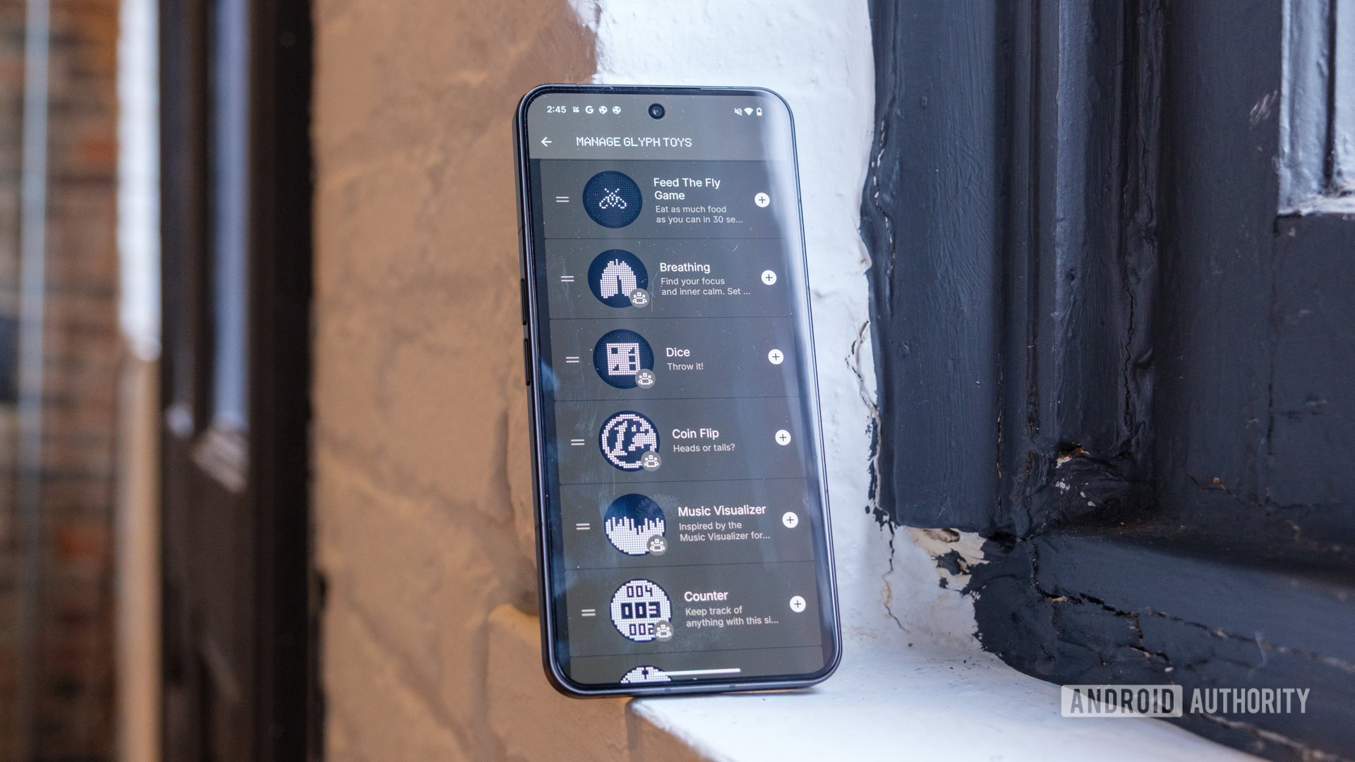 Lista de brinquedos de interface do Glyph Nothing Telefone 3 Glyph