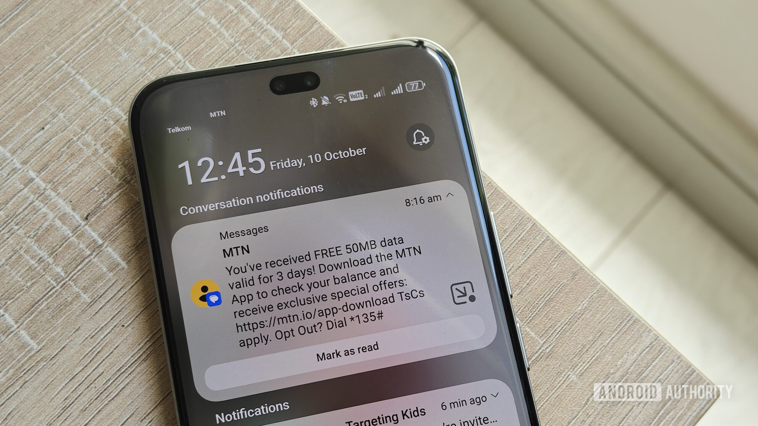 dividir notificações em um smartphone Android