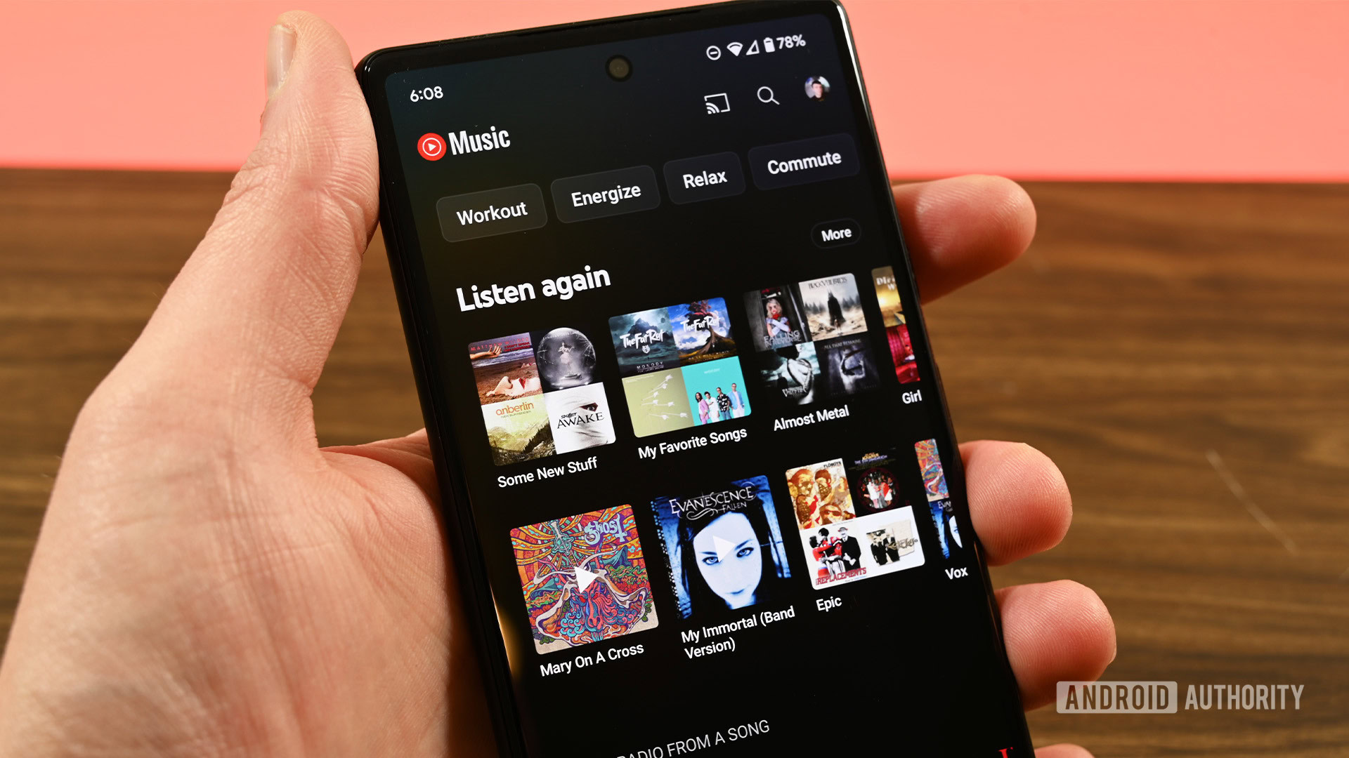 IU da tela inicial do YouTube Music IU da tela inicial do YouTube Music