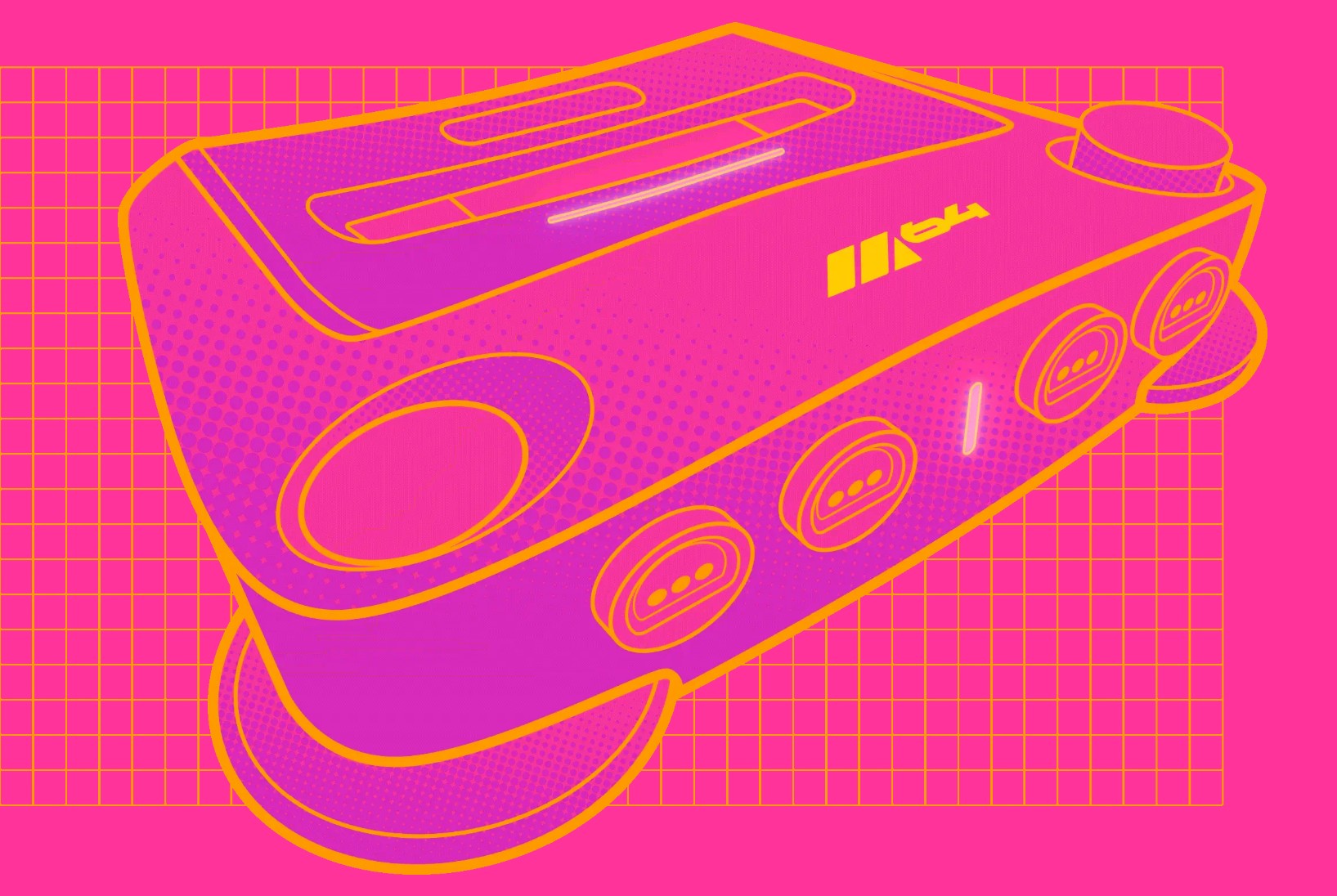 Ilustração do console ModRetro M64 N64