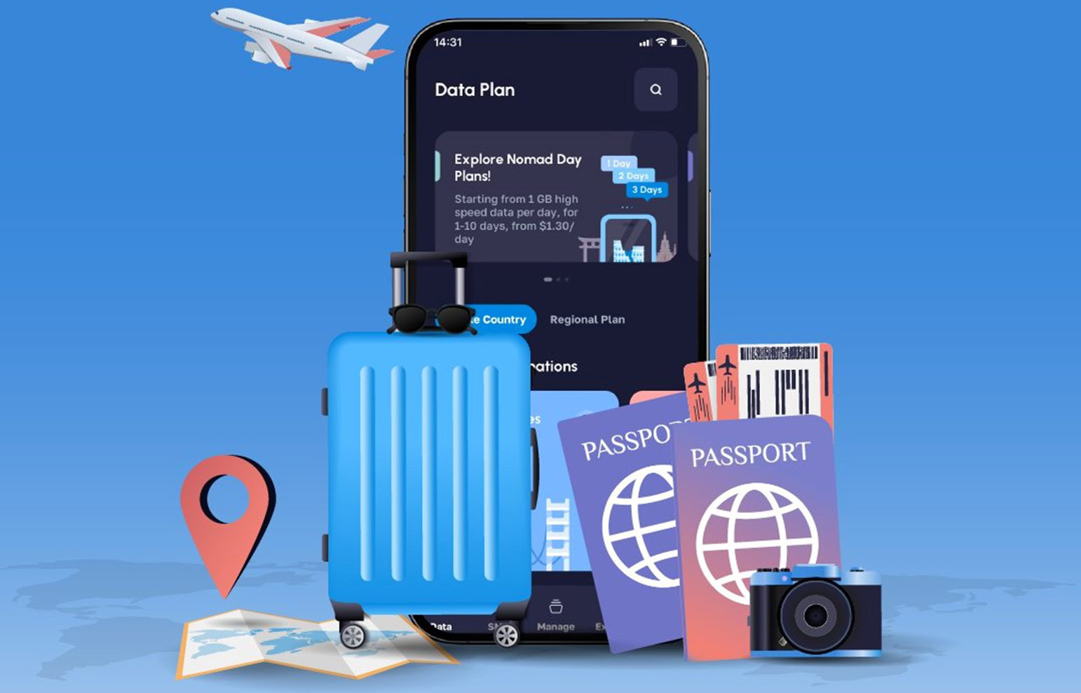 Imagem promocional Nomad eSIM 3