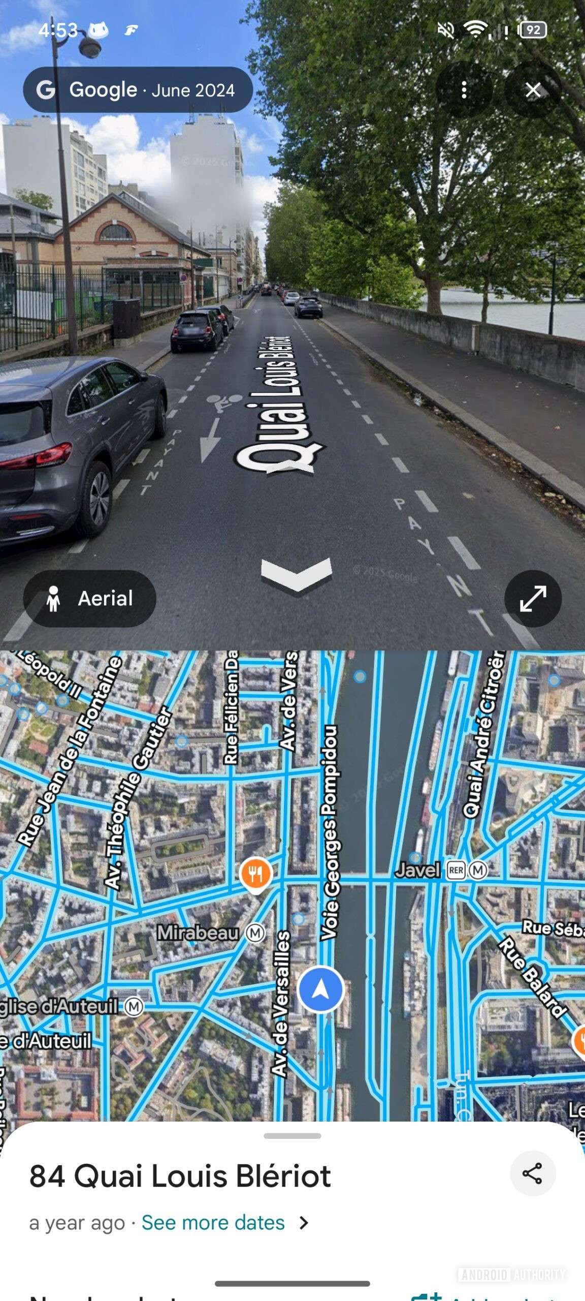 Google Maps View Street View to Aeriel View Button Google Maps View Street View to Aeriel View Button