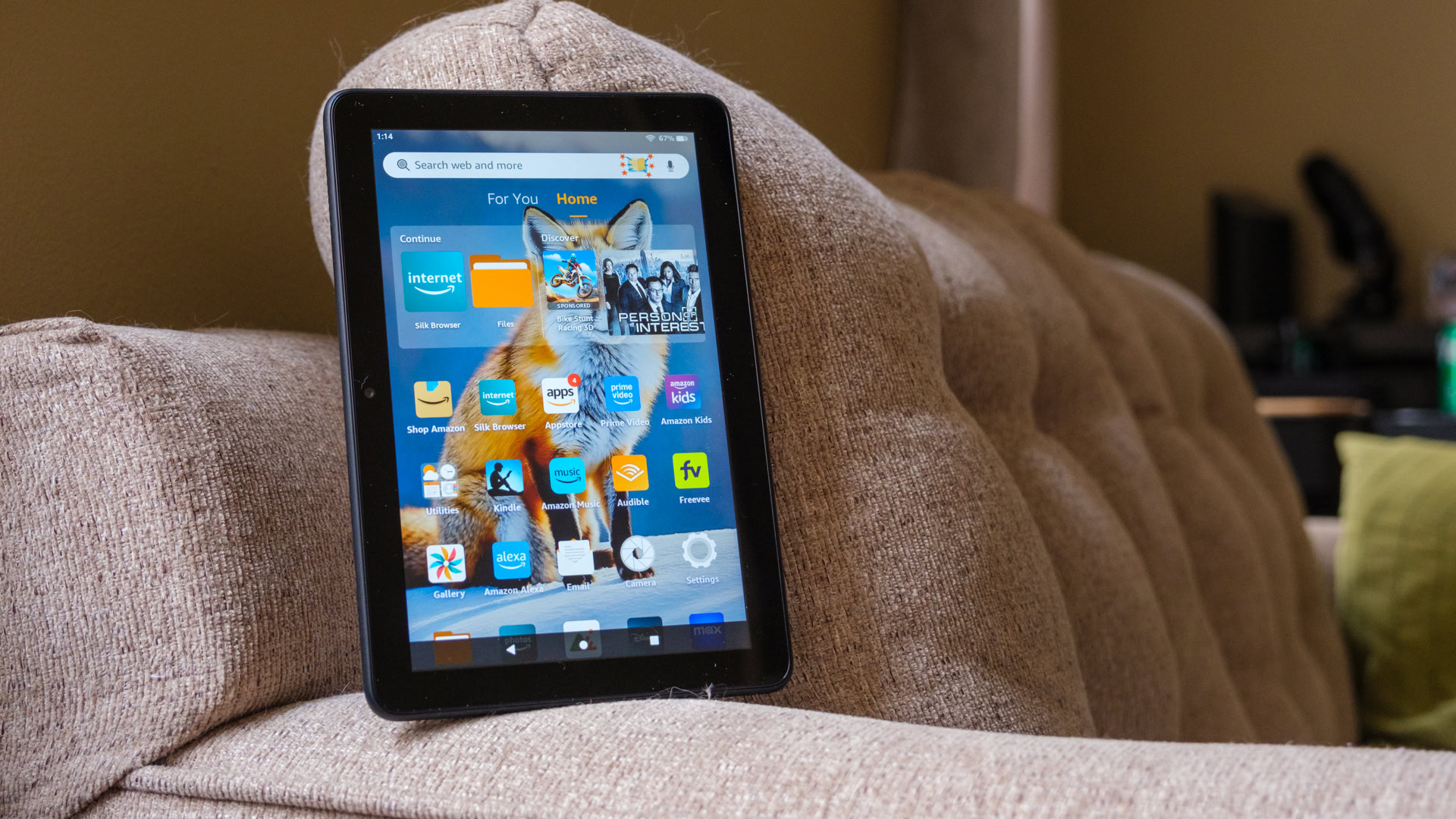 Tela inicial do Amazon Fire HD 8 Tela inicial do Amazon Fire HD 8