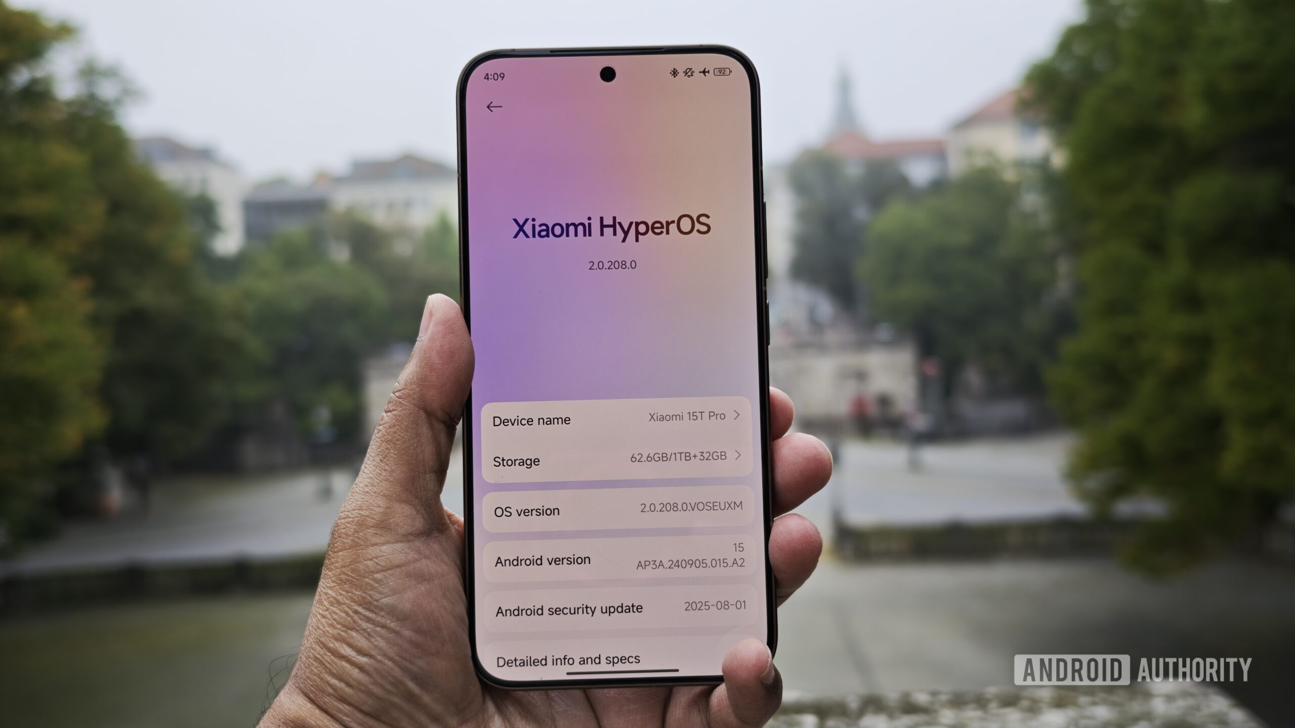 Foto da versão HyperOS no Xiaomi 15T Pro