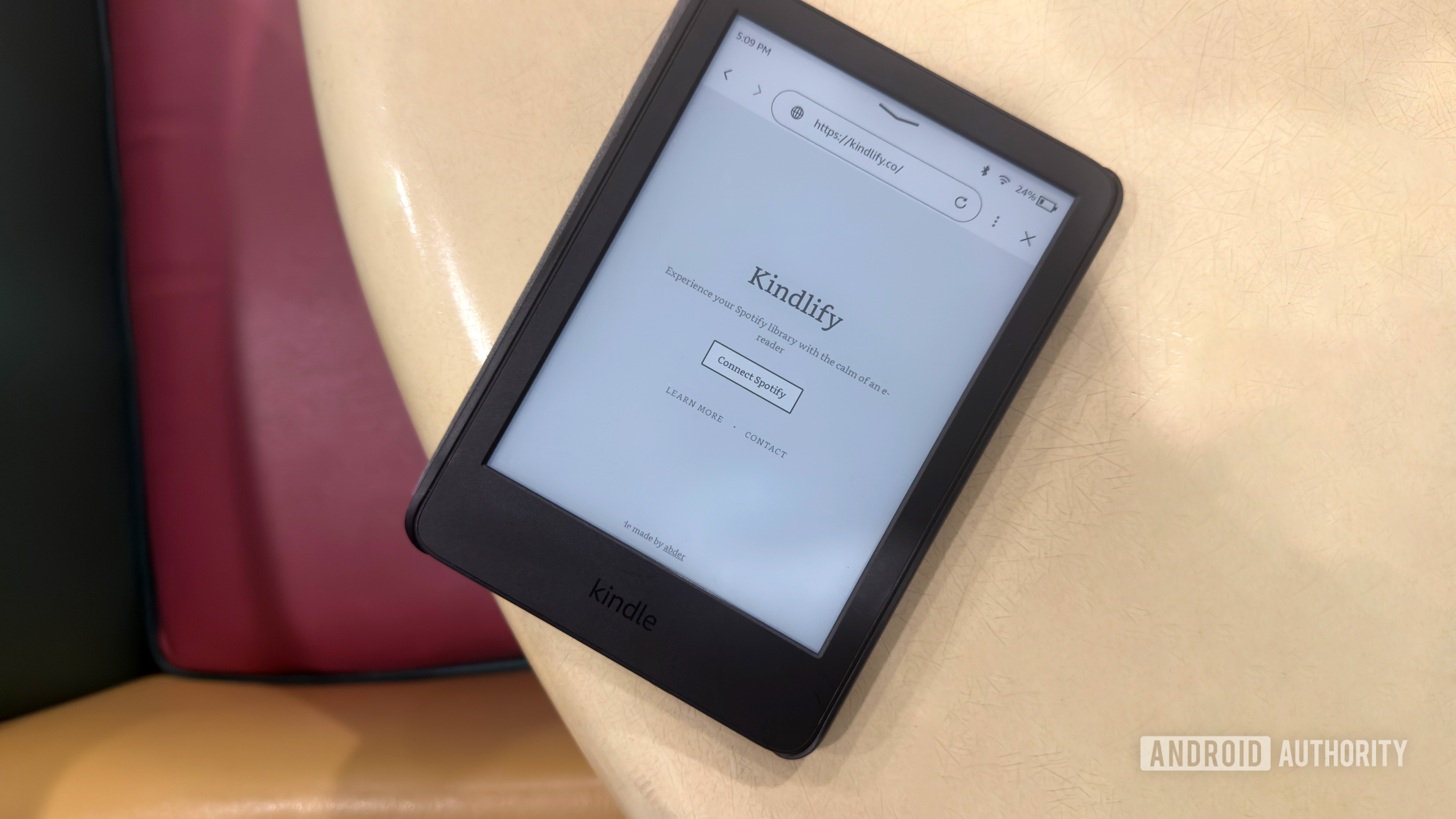Controles Kindle Spotify