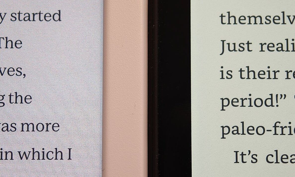 Comparação de tela Kobo e Kindle Comparação de tela Kobo e Kindle