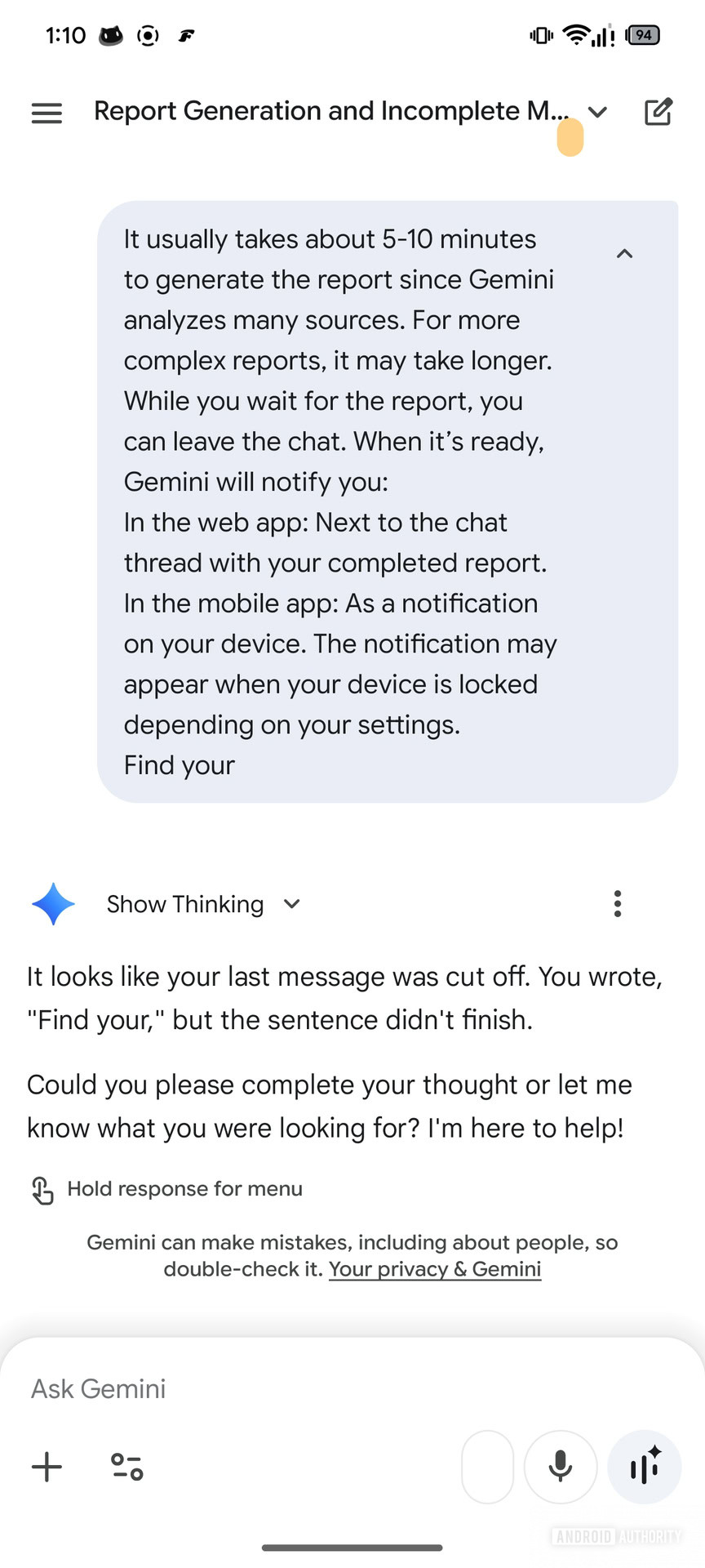 Botões de expandir e recolher Gemini (4)