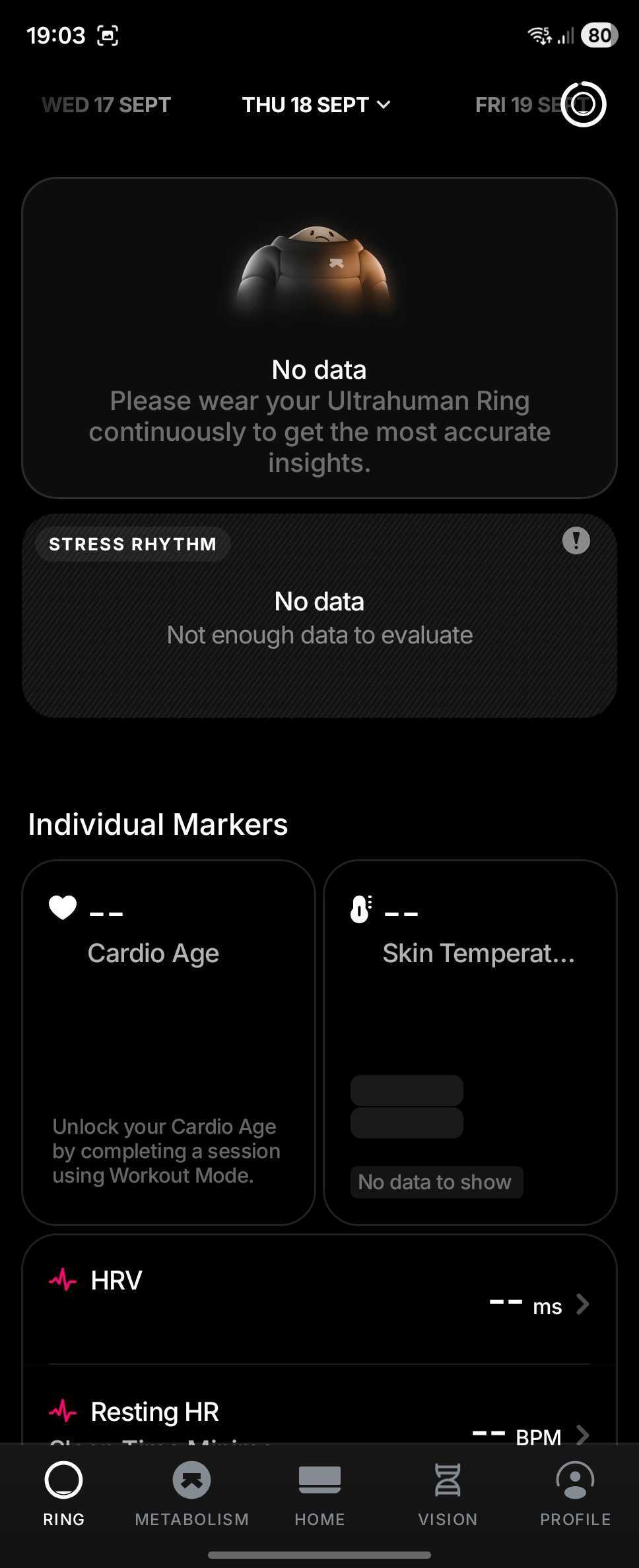 anel ultra-humano ar perdeu dados 2