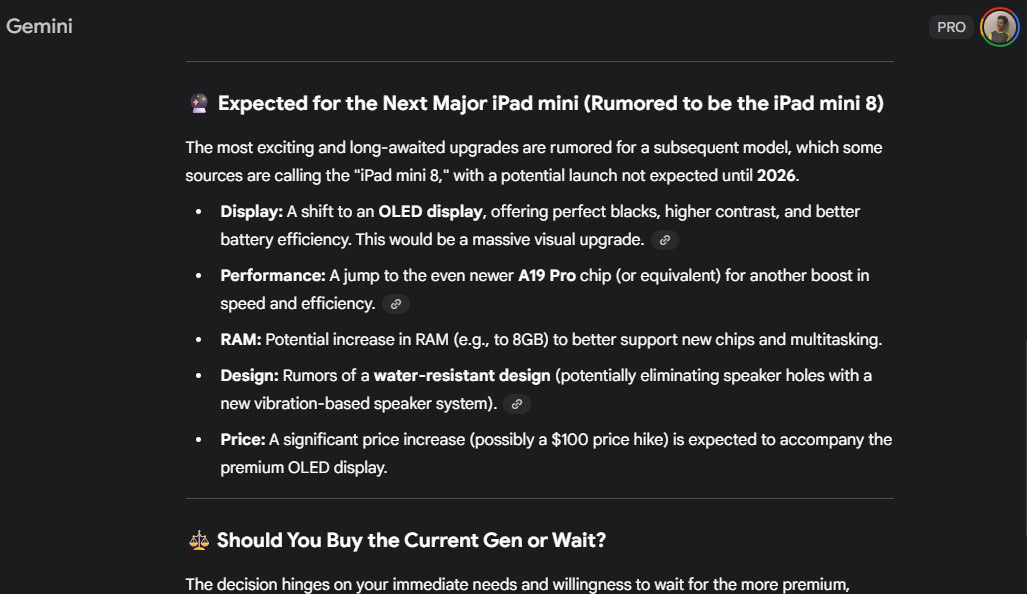 captura de tela do bate-papo em flash gemini 2.5