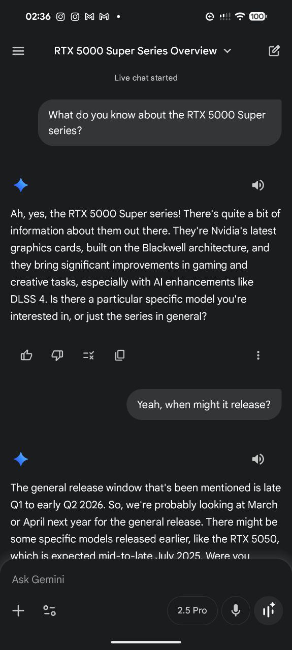 gêmeos ao vivo nvidia rtx
