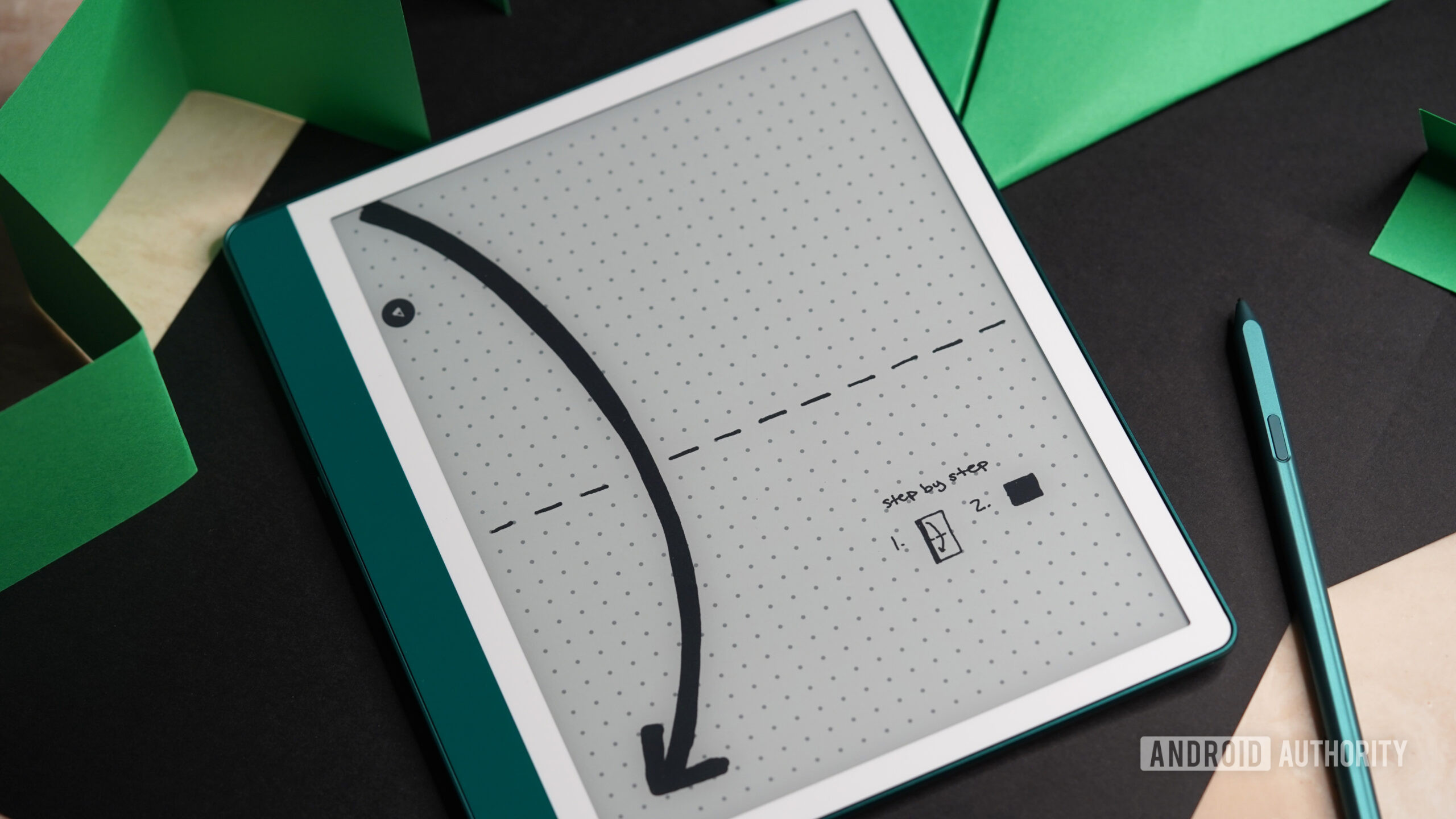 Kindle Scribe Dobrar Como fazer Um Kindle Scribe exibe um potencial manual de dobramento