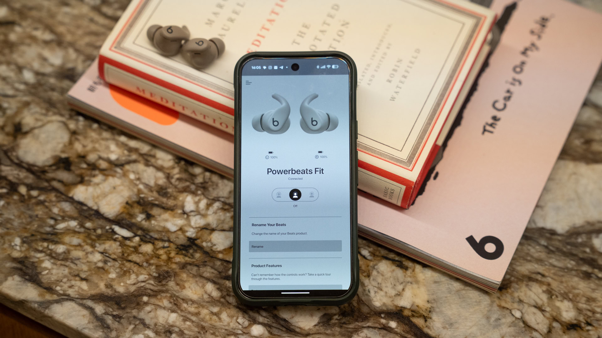 beats powerbeats fit conectado ao aplicativo