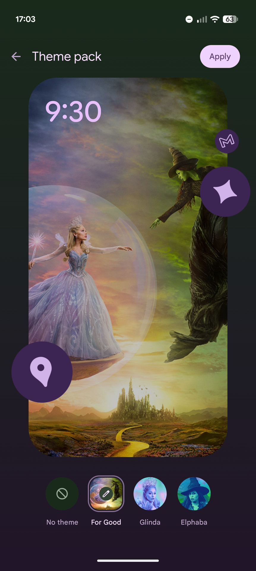 Pacote de tema Pixel For Good da Wicked em escala