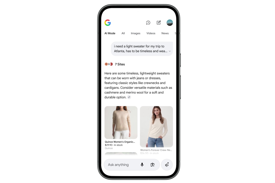O modo AI da Pesquisa Google oferece experiências de compra aprimoradas (1) O modo AI da Pesquisa Google oferece experiências de compra aprimoradas (1)