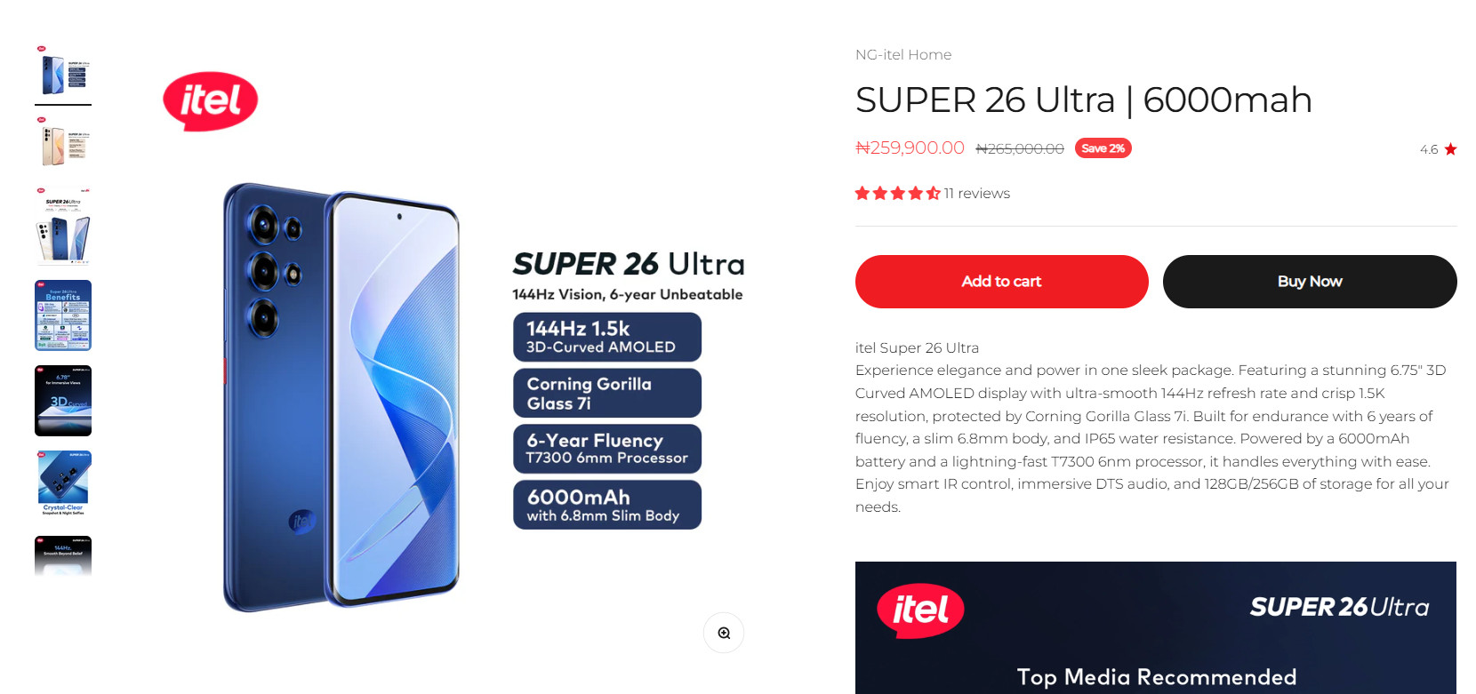 Itel Super 26 Ultra