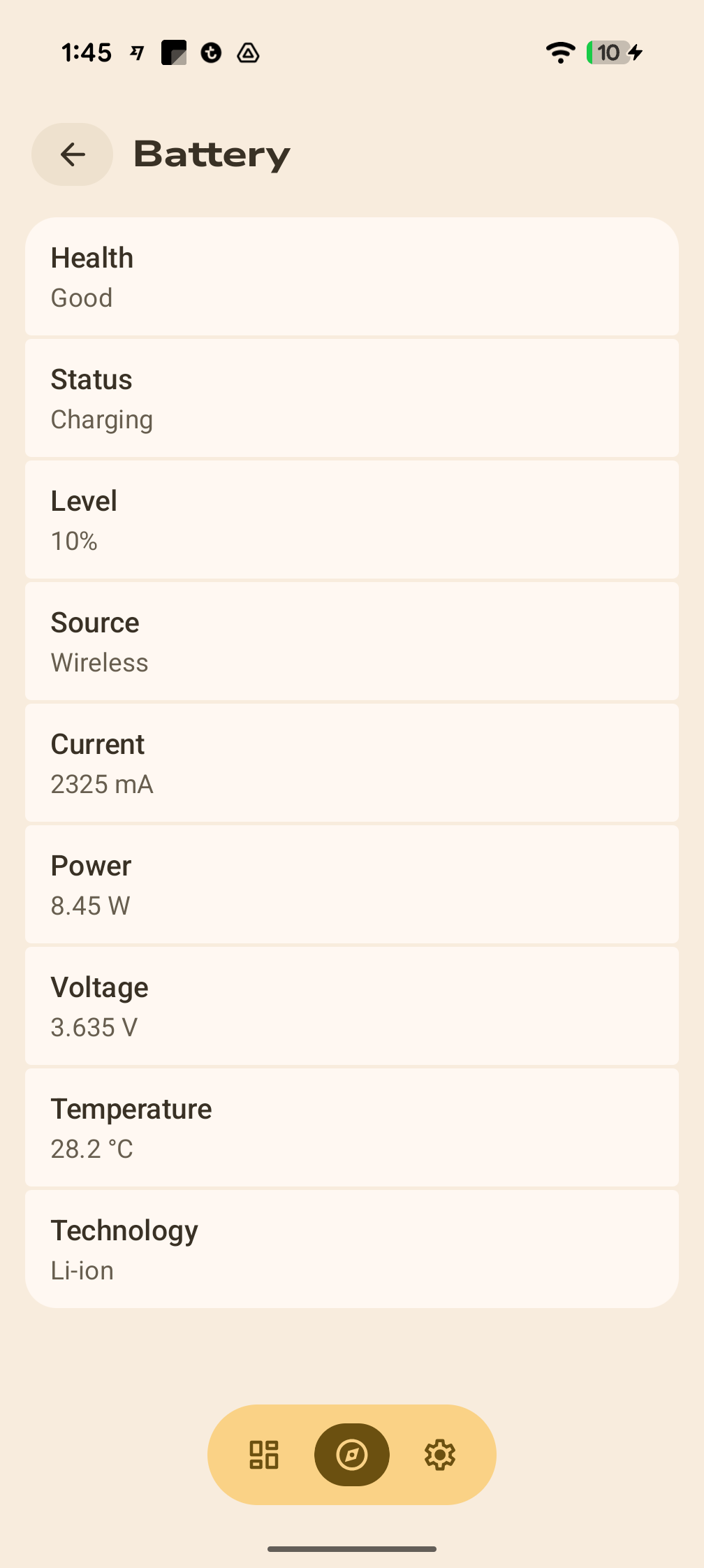 google pixel 9 pro xl captura de tela do inware qi antigo 10W
