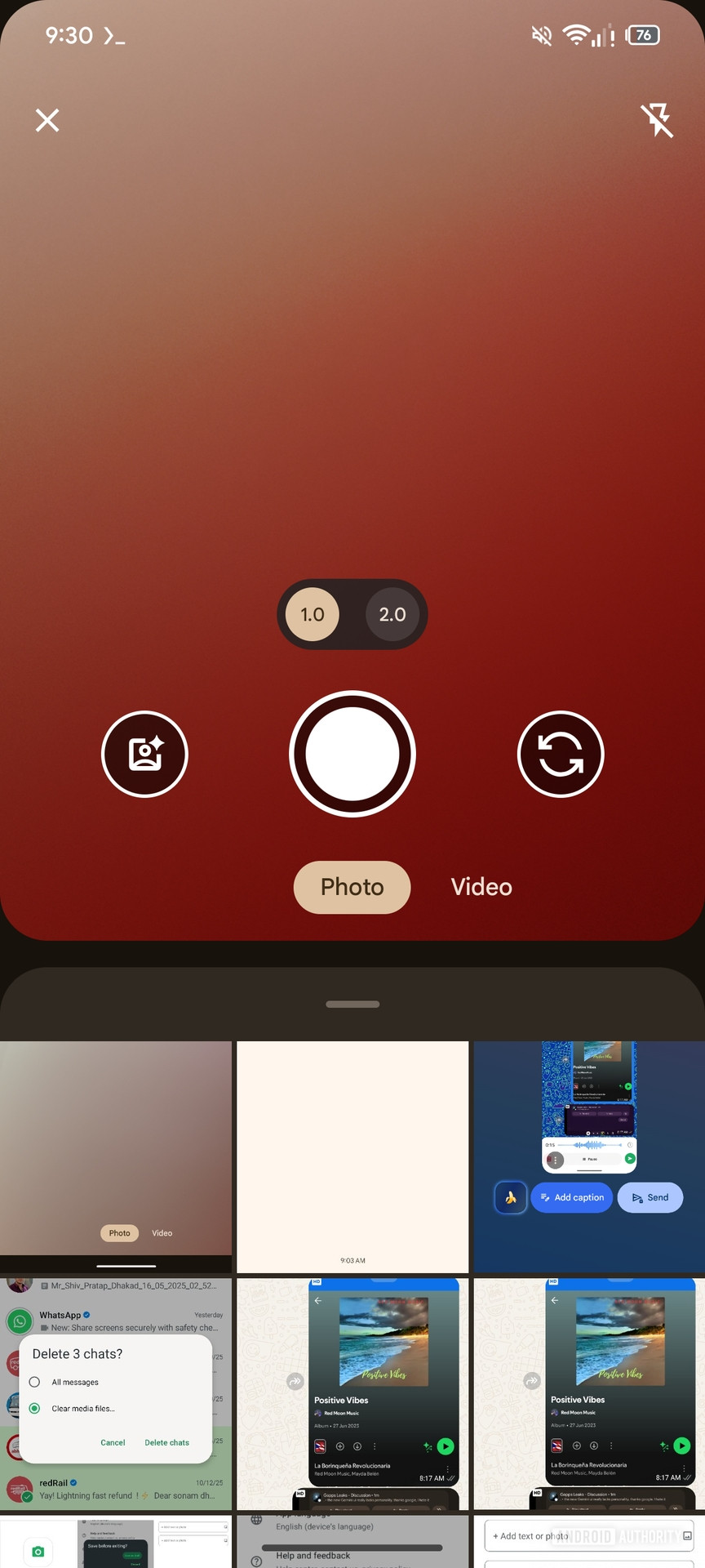 IU da Galeria de Mensagens do Google IU da Galeria de Mensagens do Google