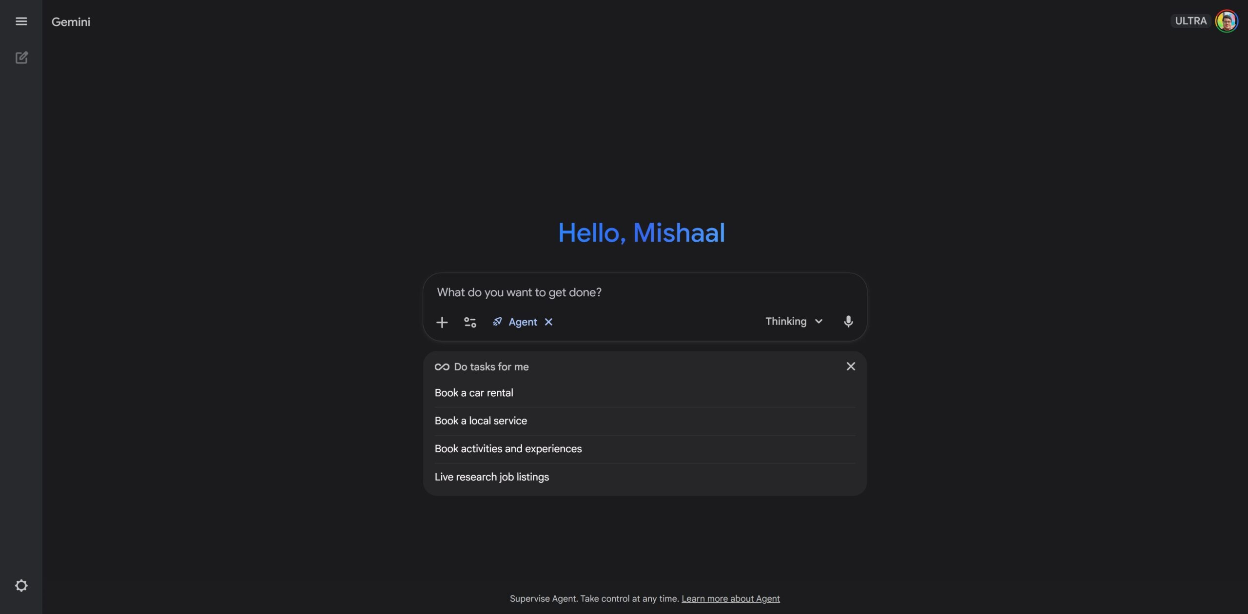 Agente Gemini faz tarefas para mim chip
