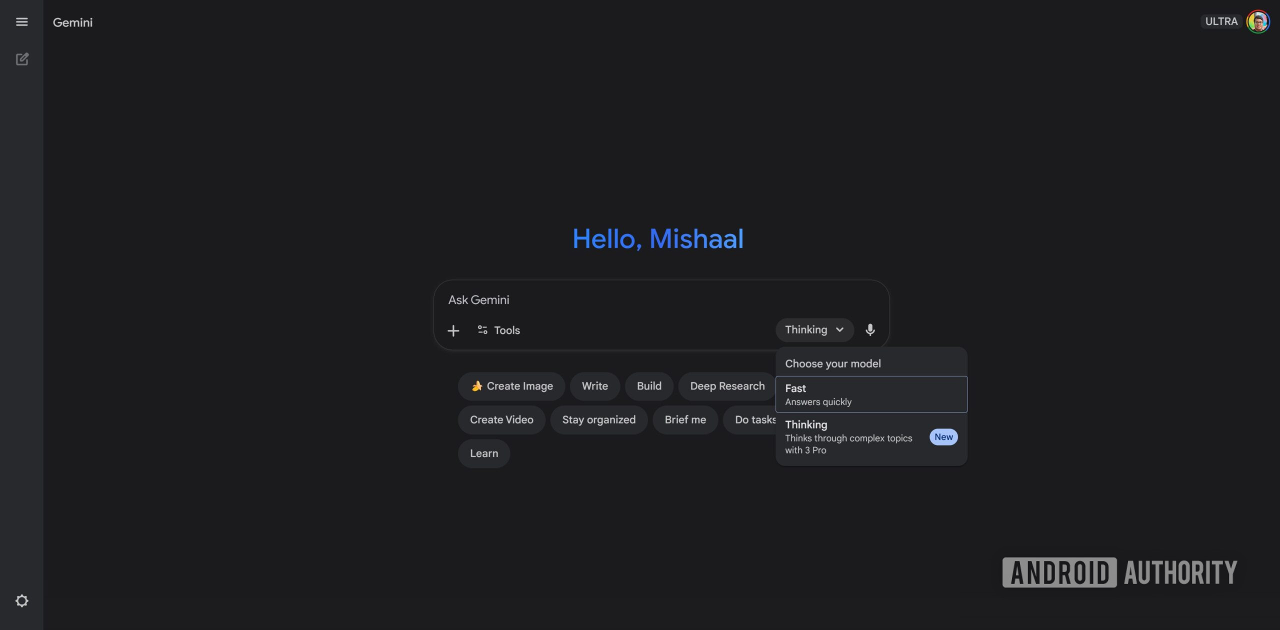 Seletor de modelo de pensamento Gemini 3.0 Seletor de modelo de pensamento Gemini 3.0
