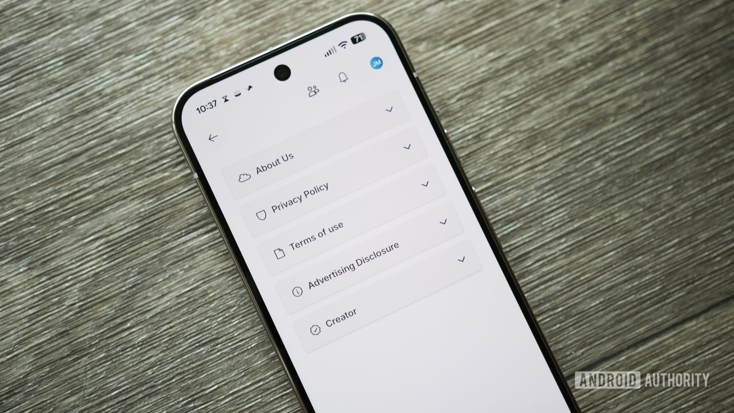 que maravilha com a tela Página Sobre no aplicativo GoWish.