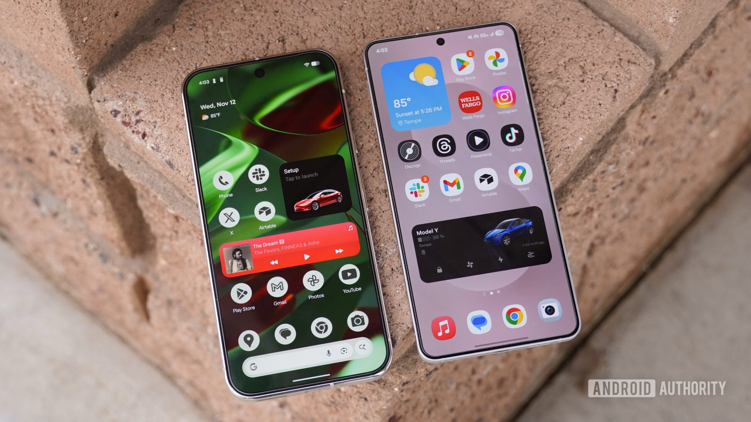 Telas iniciais M3E vs OneUI8 2 As telas iniciais do Material 3 Expressive e One UI 8.