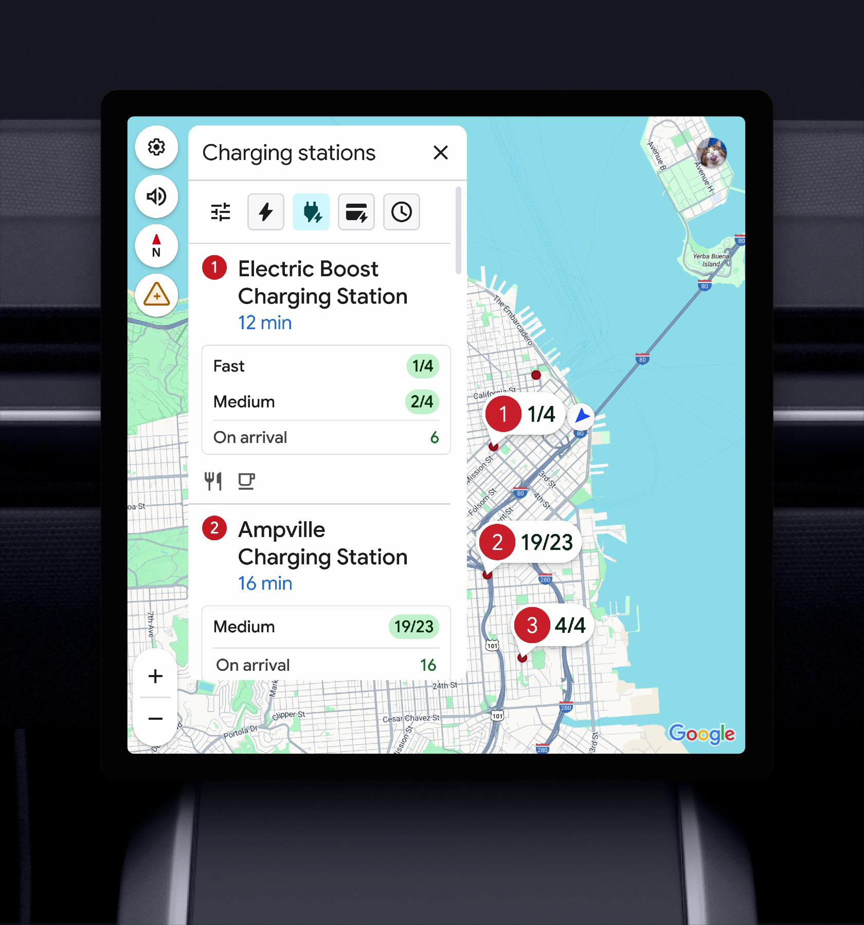 Previsões de disponibilidade do carregador EV do Google Maps (2)