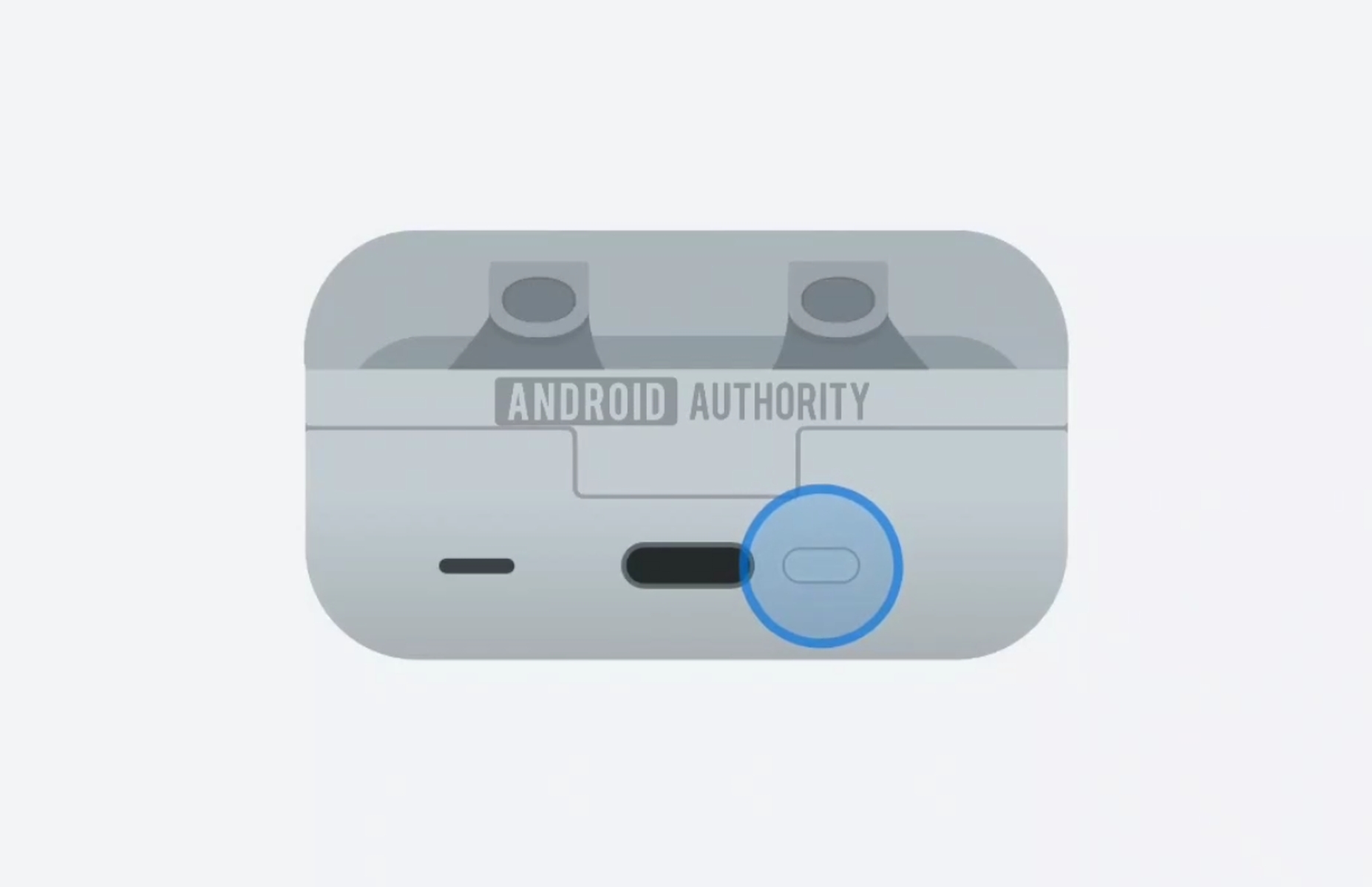 Renderização vazada do Galaxy Buds 4 Pro mostrando o botão traseiro e a grade do alto-falante traseiro Renderização vazada do Galaxy Buds 4 Pro mostrando o botão traseiro e a grade do alto-falante traseiro