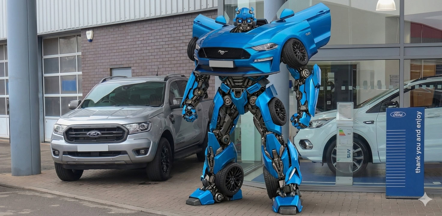 Ford Mustang 2019 como um Transformer 16x9