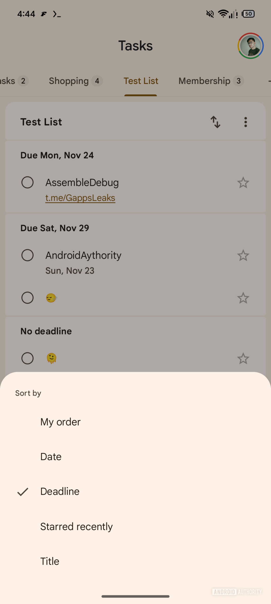 Google Tasks classifica por prazo 1 AssembleDebug