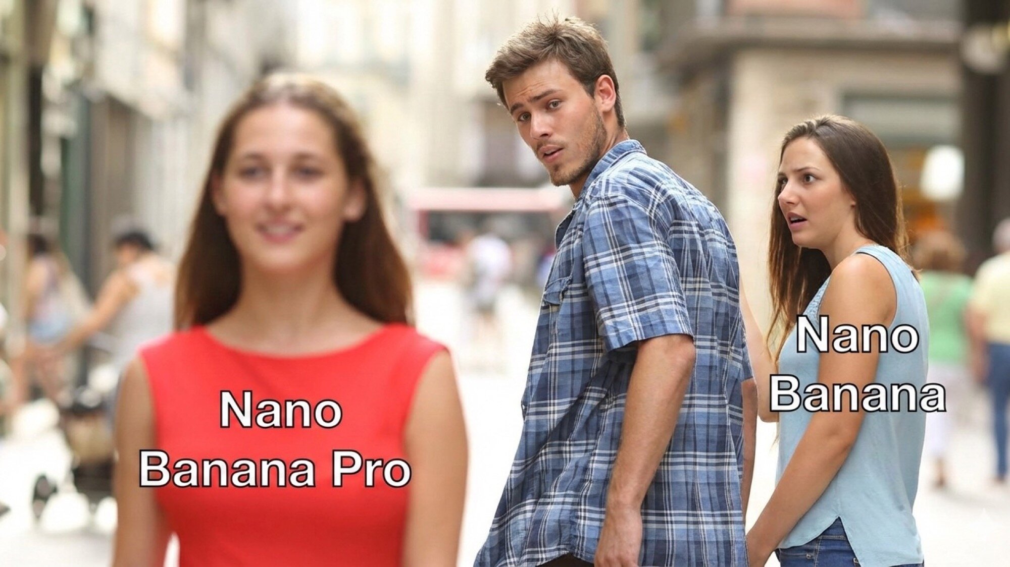 cara distraído gêmeos nano banana pro