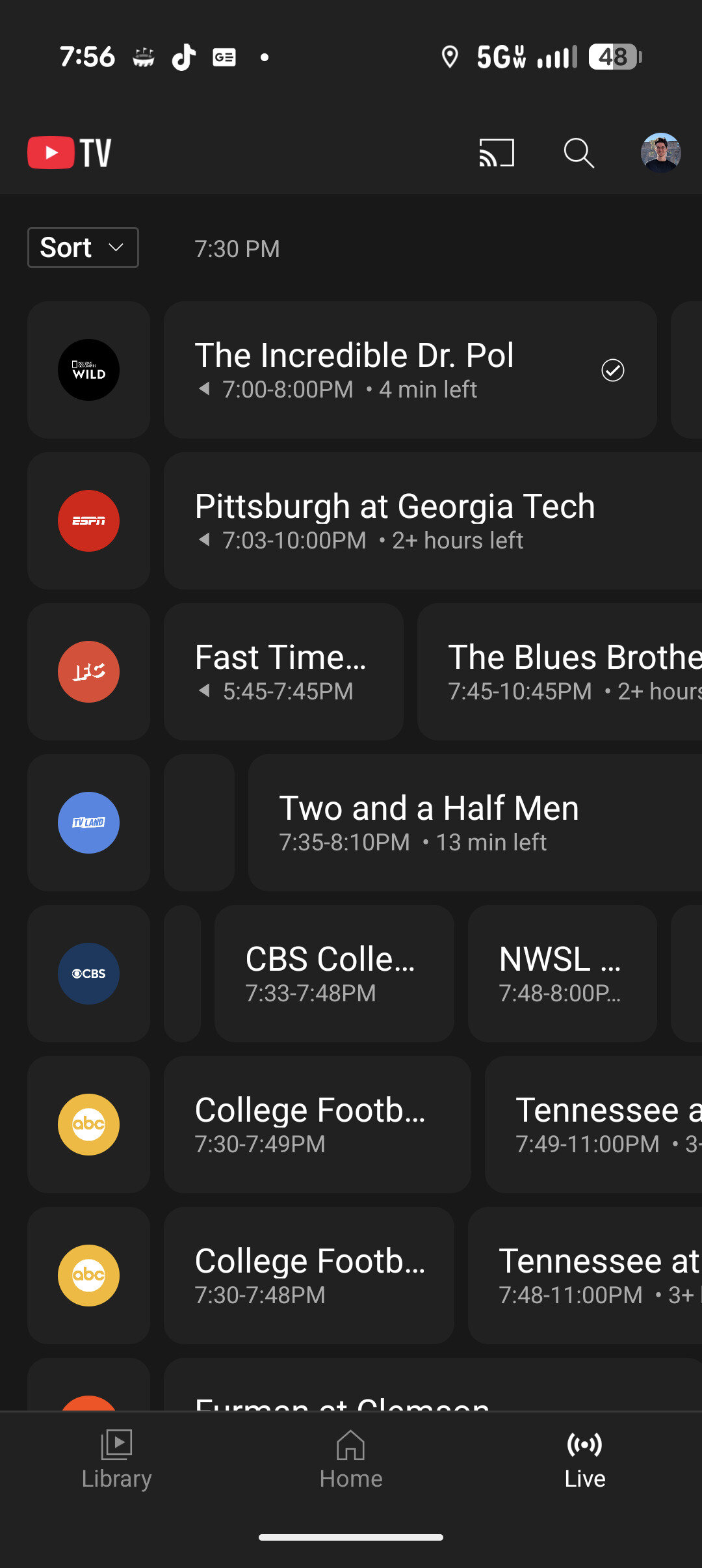 Nova IU do YouTube TV