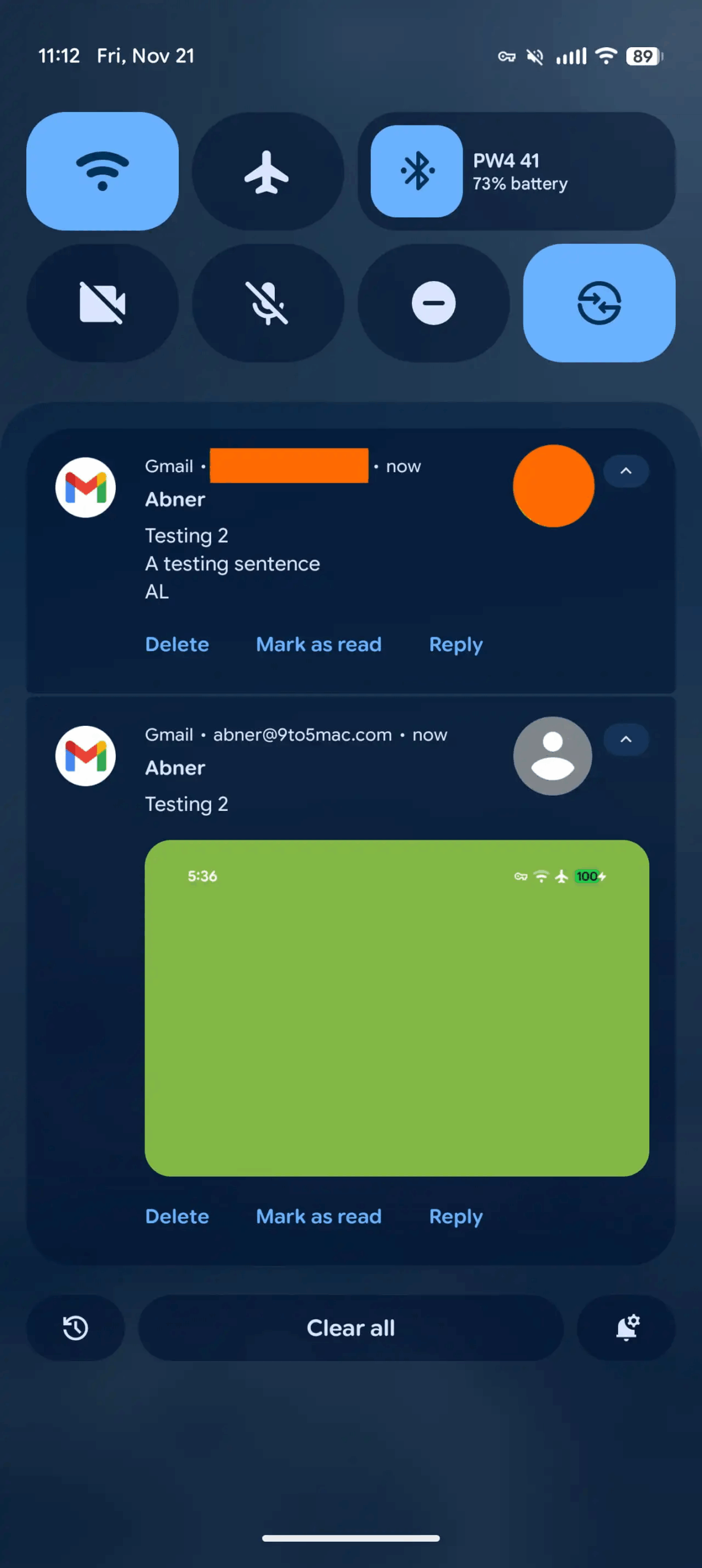 Fotos de notificação do Gmail 2