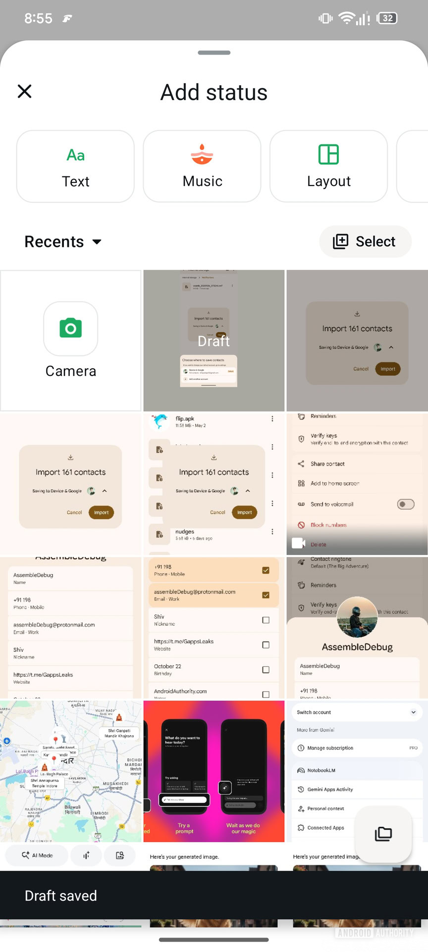 WhatsApp Salvar status como rascunho (2)
